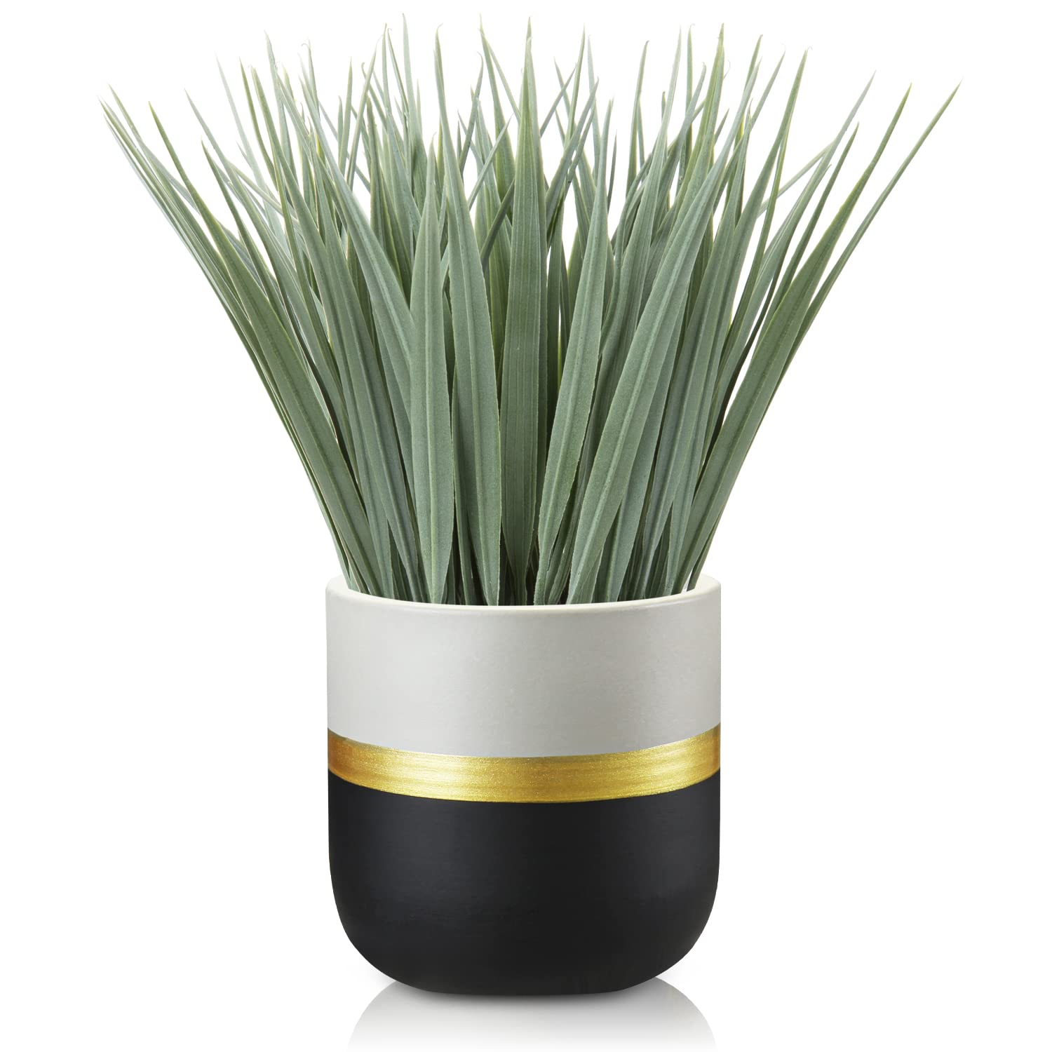 Small Artificial Potted Plants - Realistic Fake Plants in Decorative Pots for Home, Office, Desk, Bathroom & Indoor Decor | Perfect Housewarming Gift & Table Centerpiece