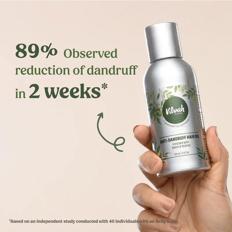 Anti Dandruff Hair Oil for Scalp Treatment - Natural Dandruff Control & Itchy Scalp Relief - Perfect for Dry, Flaky Scalp Care at Home or Salon Use