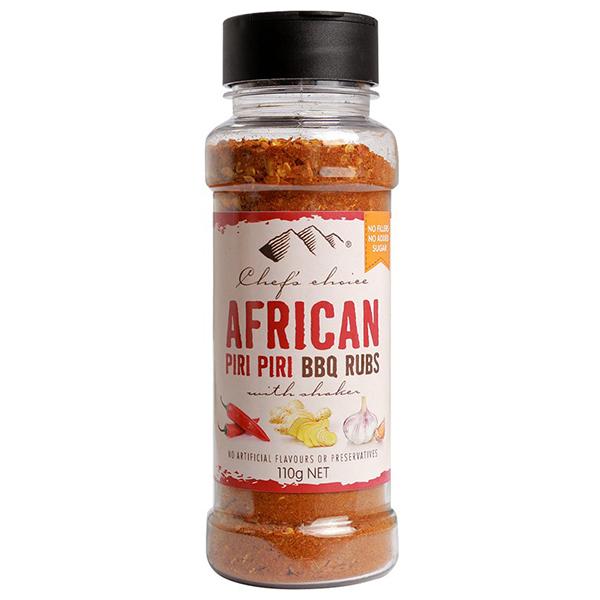 Chef's Choice African Piri Piri BBQ Rub - Premium Spice Blend for Grilling, Smoking & Roasting - Perfect for Chicken, Steak & Seafood