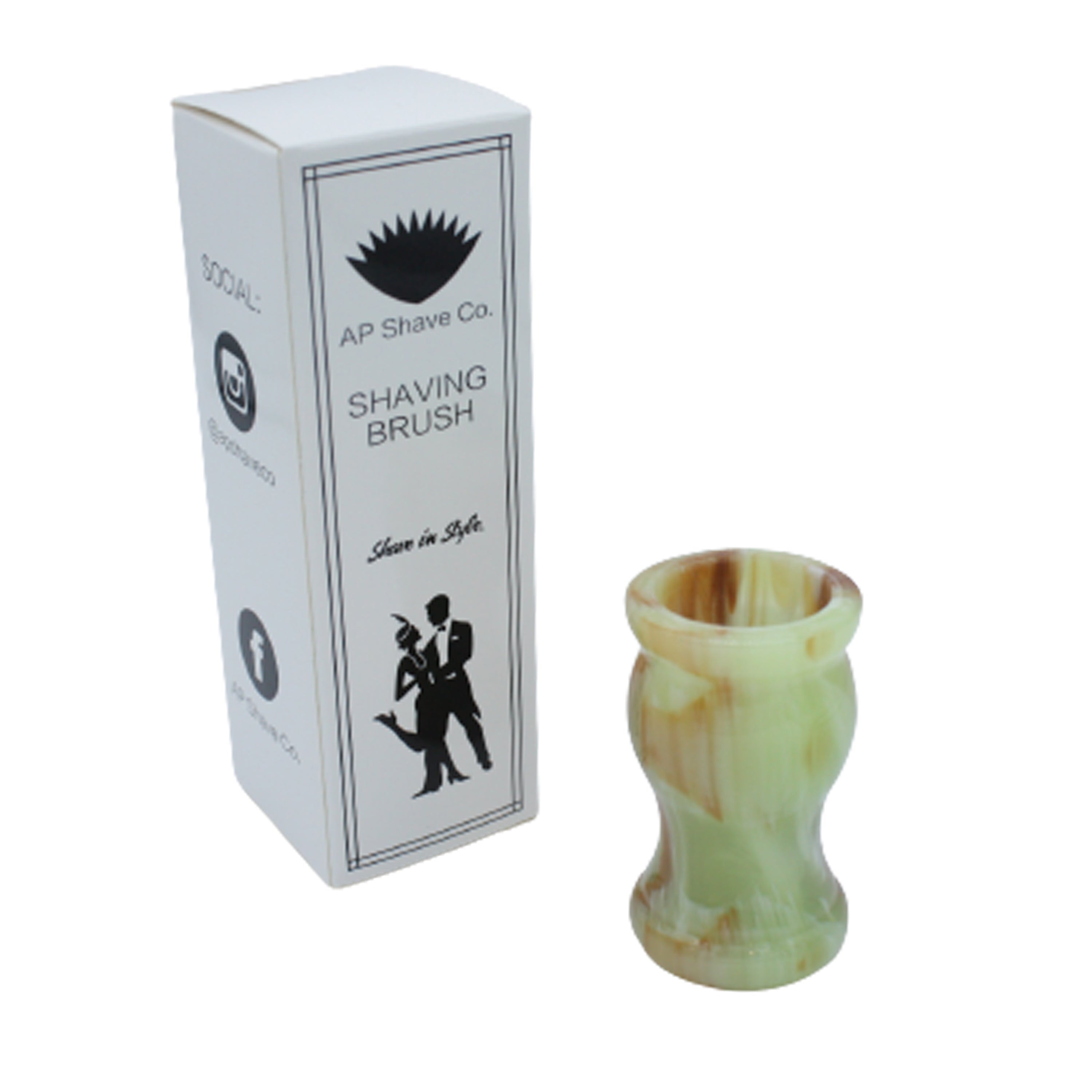 Premium Jade Handcrafted Shaving Brush Handle for Wet Shaving - Fits 24mm & 26mm Knots - Perfect for Traditional Barber Shaving & Luxury Grooming Gifts