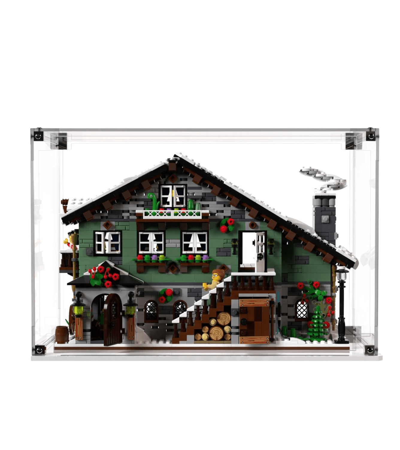 LEGO BrickLink Winter Chalet 910004 Display Case - Premium Acrylic Showcase for Collectible LEGO Sets - Perfect for Home Decor, Office Display & Gift Giving