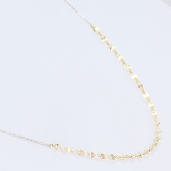 18K White Gold & Yellow Gold Necklace for Women - Elegant Layering Jewelry Gift for Anniversary, Valentine's Day & Special Occasions