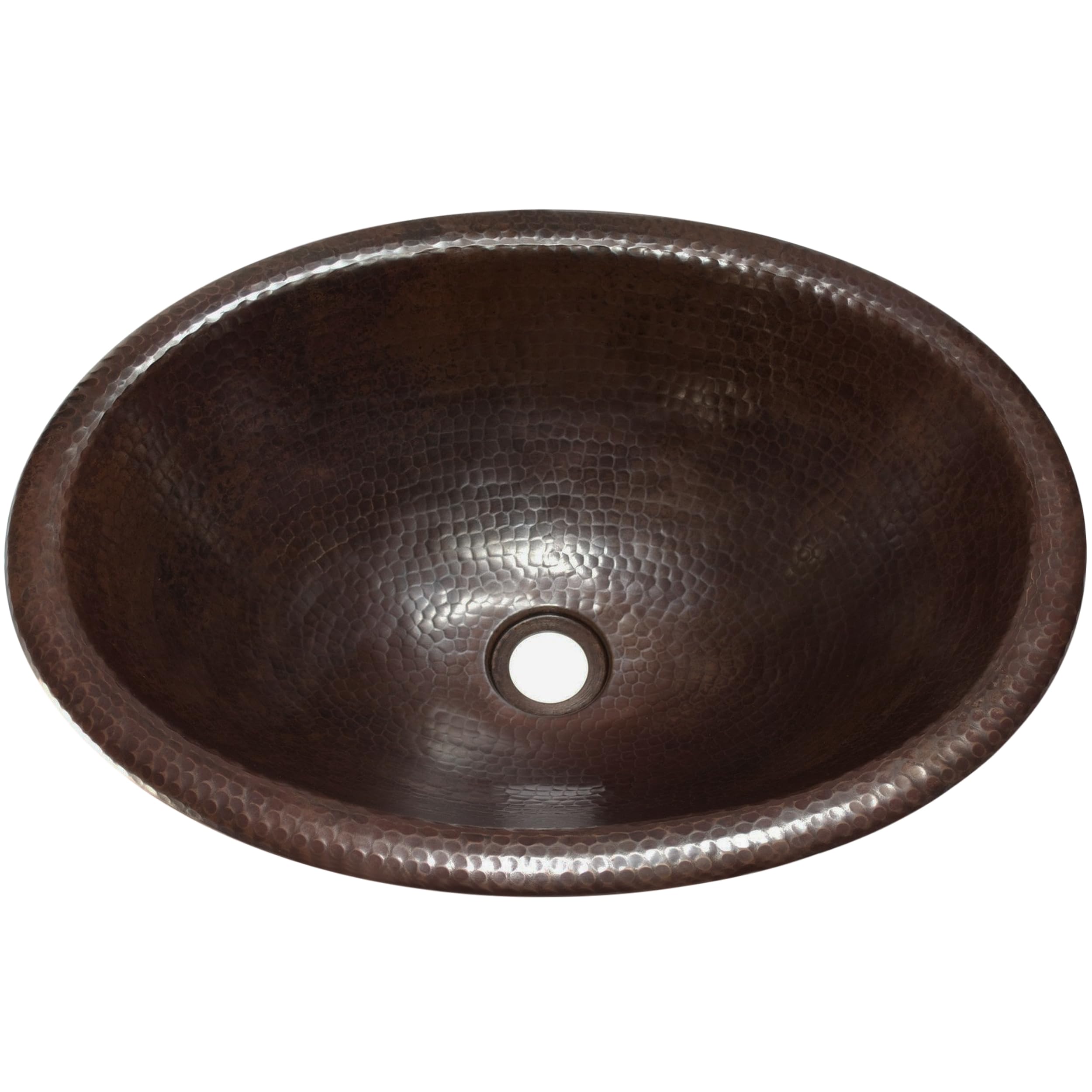 Novatto CORDOBA Copper Drop-In Bathroom Sink - Antique Finish, Handcrafted Vessel Sink for Modern & Farmhouse Bathrooms - Perfect for Vanity, Powder Room, or Master Bath Installation