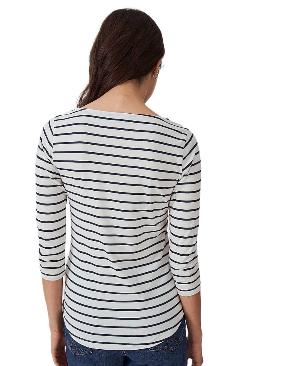 Women's Essential Breton Top - Crew Clothing | Classic Striped Long Sleeve Shirt for Casual Wear, Office & Weekend Outfits
