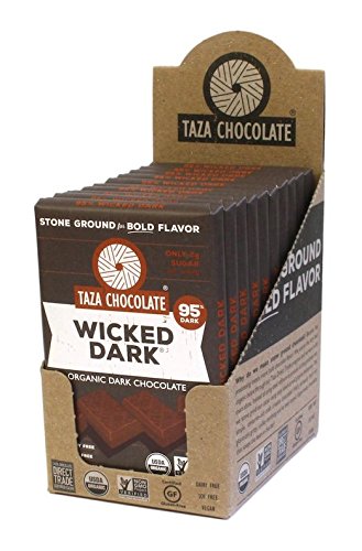 Organic Amaze Bar 95% Dark Chocolate - Vegan, 10-Pack for Gifting & Snacking