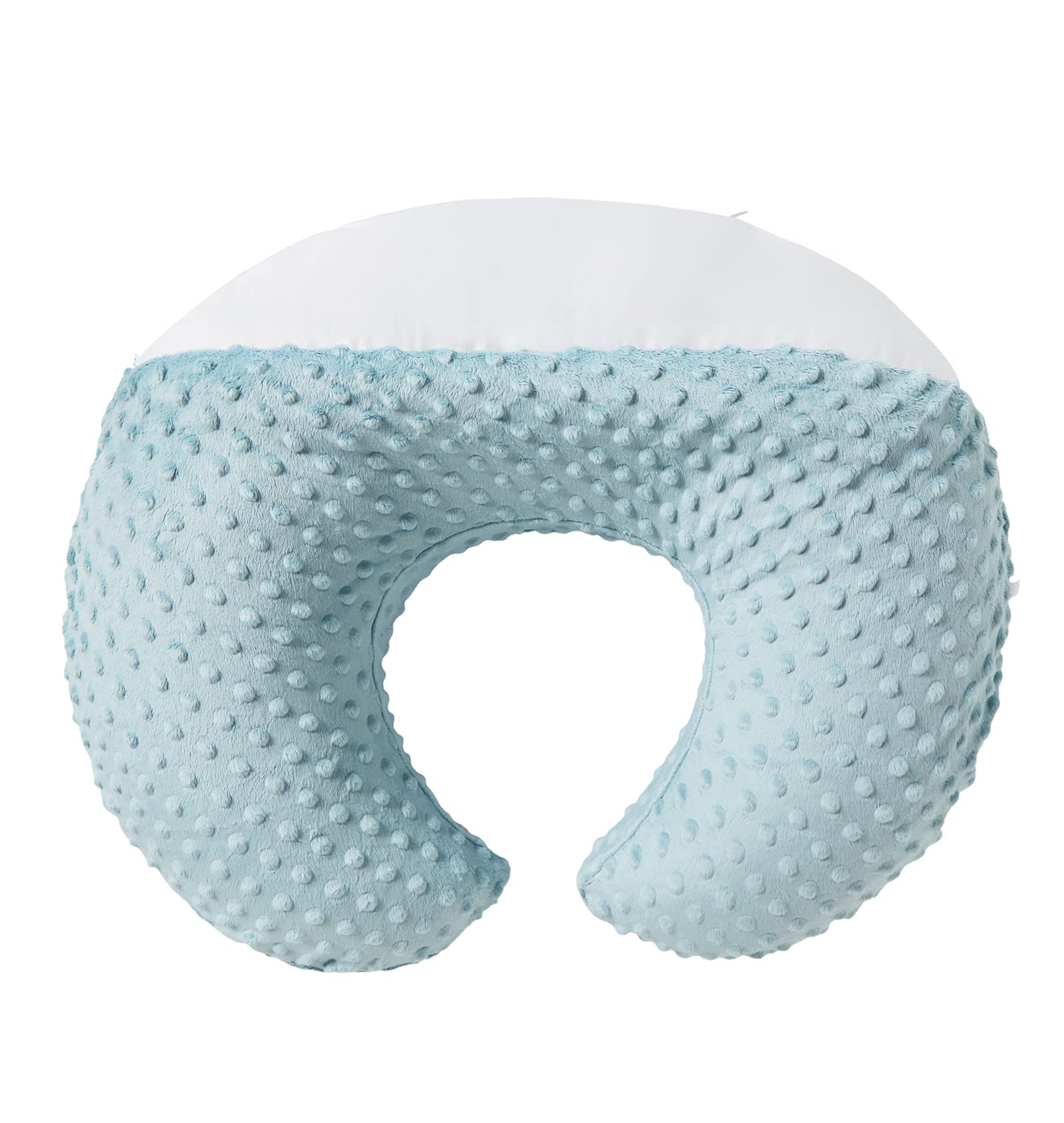 **Minky Dots Nursing Pillow Cover - Ultra Soft, Breathable Breastfeeding Pillow Slipcover for Baby Boy & Girl - Fits Most Nursing Pillows - Cloud Blue - Perfect for Comfortable Feeding & Cuddle Time**