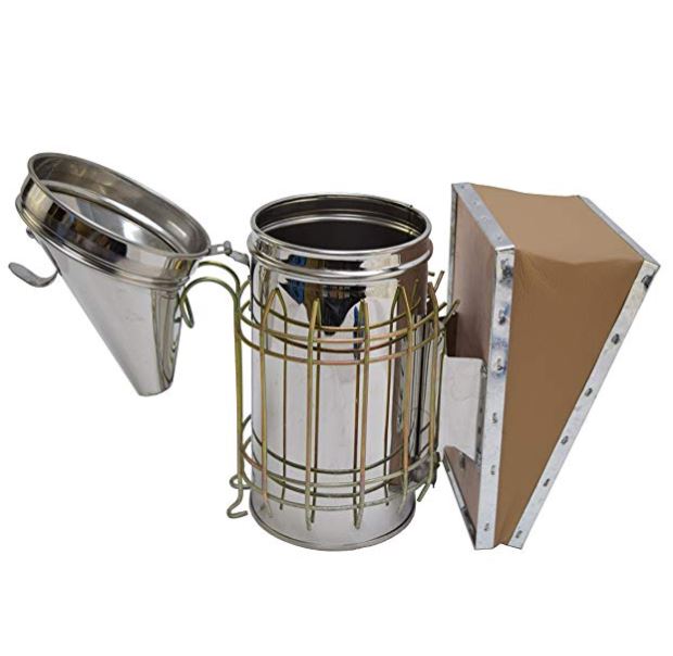 Premium Bee Smoker with Protective Guard - Essential Beekeeping Tool for Hive Inspections & Honey Harvesting - Ideal for Beekeepers & Gardeners