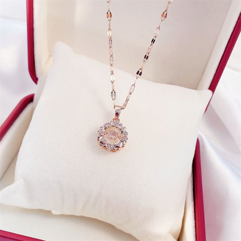 Valentine's Day Gift for Her - Elegant Diamond Perfume Bottle Pendant Necklace, Women's Fashion Jewelry, Perfect for Anniversary, Date Night, and Special Occasions