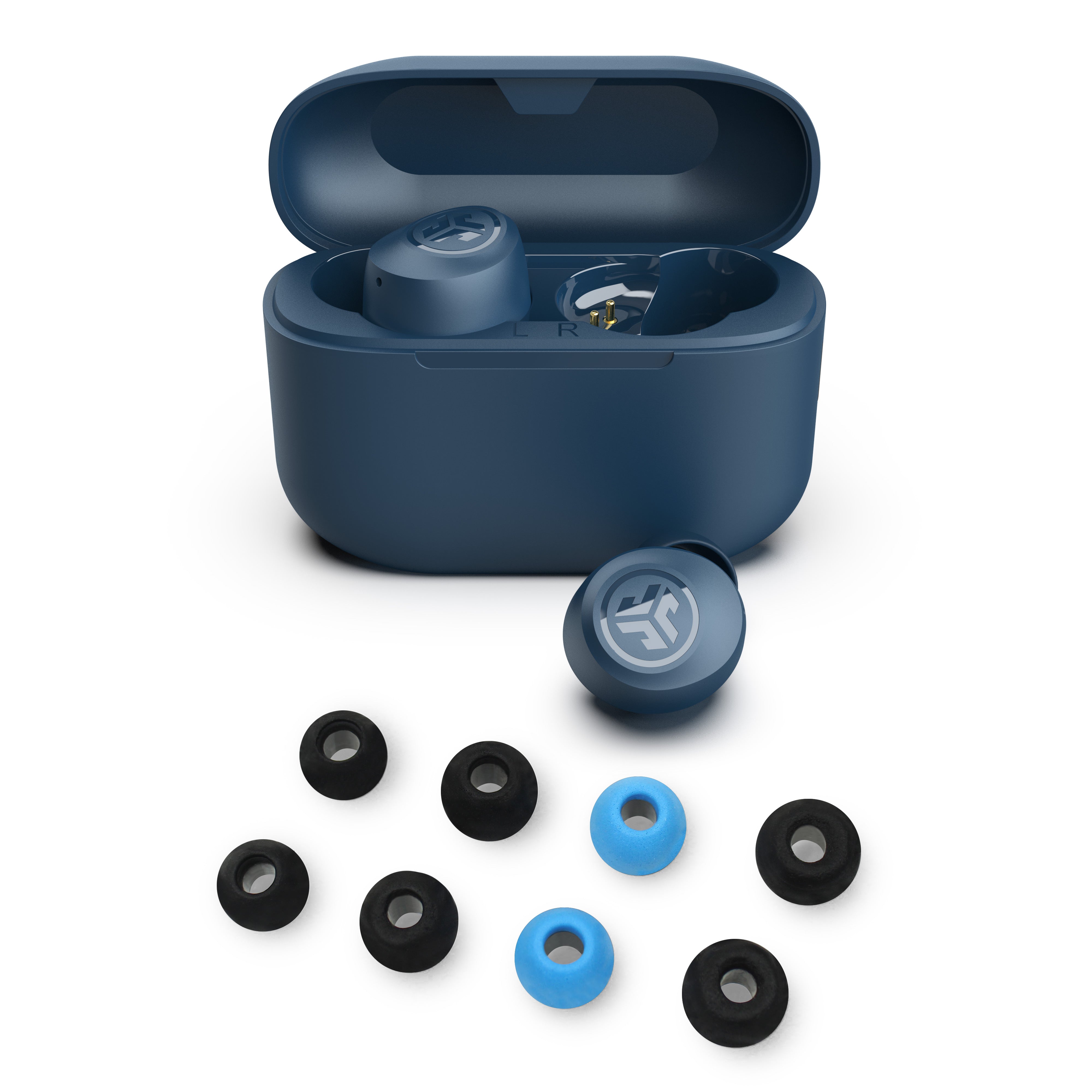 Go Pop+ Cloud Navy & Foam Tips Gift Set - Premium Wireless Earbud Accessories for Running, Workouts & Travel