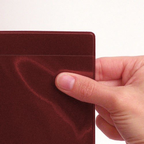 StoreSMART Heavy Duty File Jackets - 100-Pack with Maroon Plastic Back & Clear Plastic Front - Letter Size Document Protectors for Office, School, and Home Organization (FJ85PQM-100)
