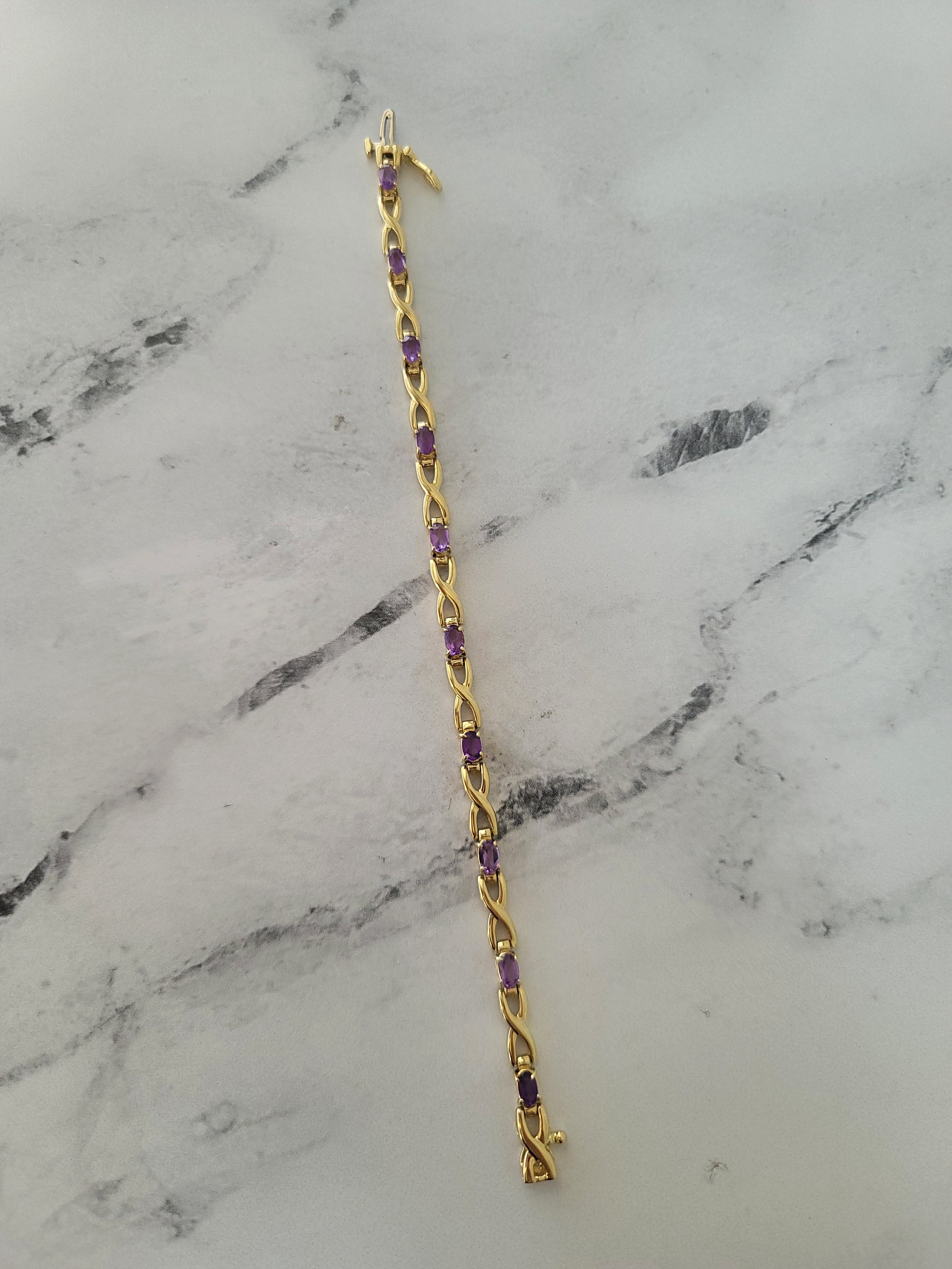 2 Carat X-Style Amethyst Tennis Bracelet for Women - Elegant Purple Gemstone Jewelry Gift for Birthday, Anniversary & Special Occasions