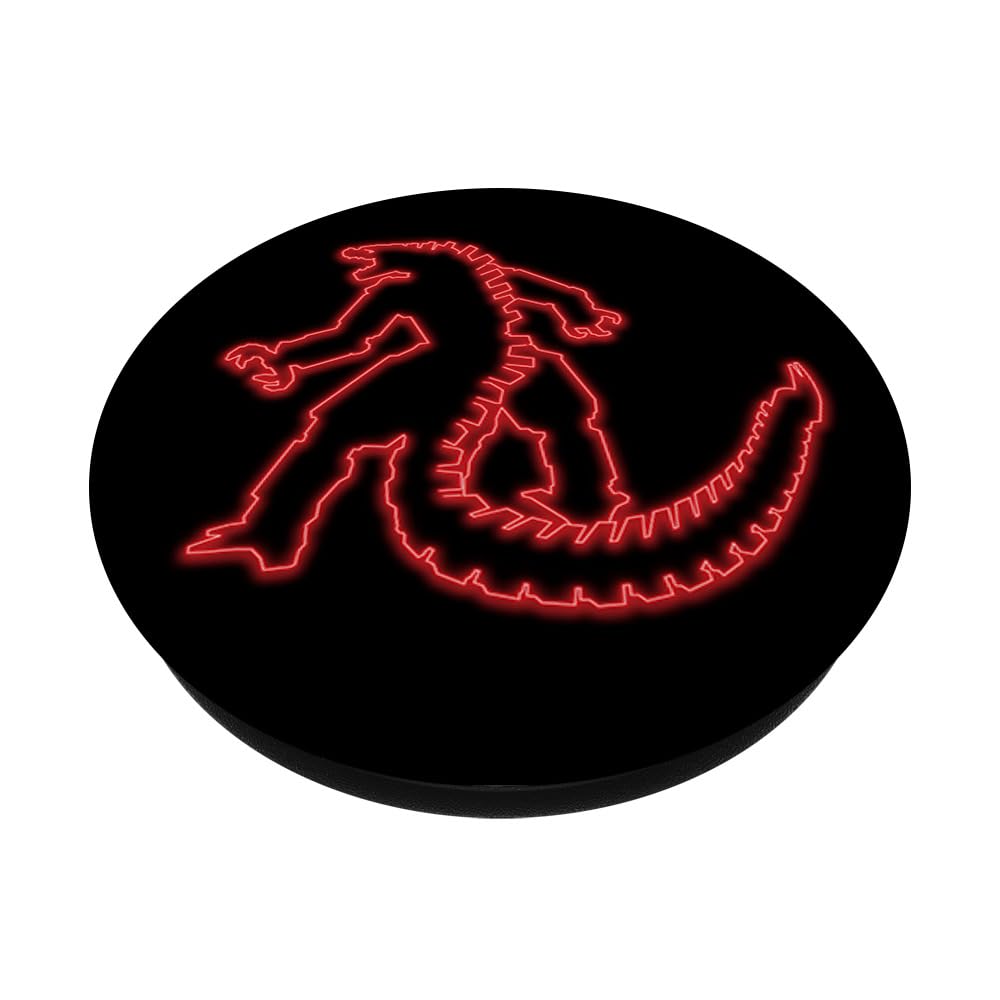 Godzilla vs Kong - Mechagodzilla Neon PopSockets Adhesive PopGrip for Phones & Tablets | Swappable Phone Grip & Stand | Perfect for Gaming, Streaming & Daily Use