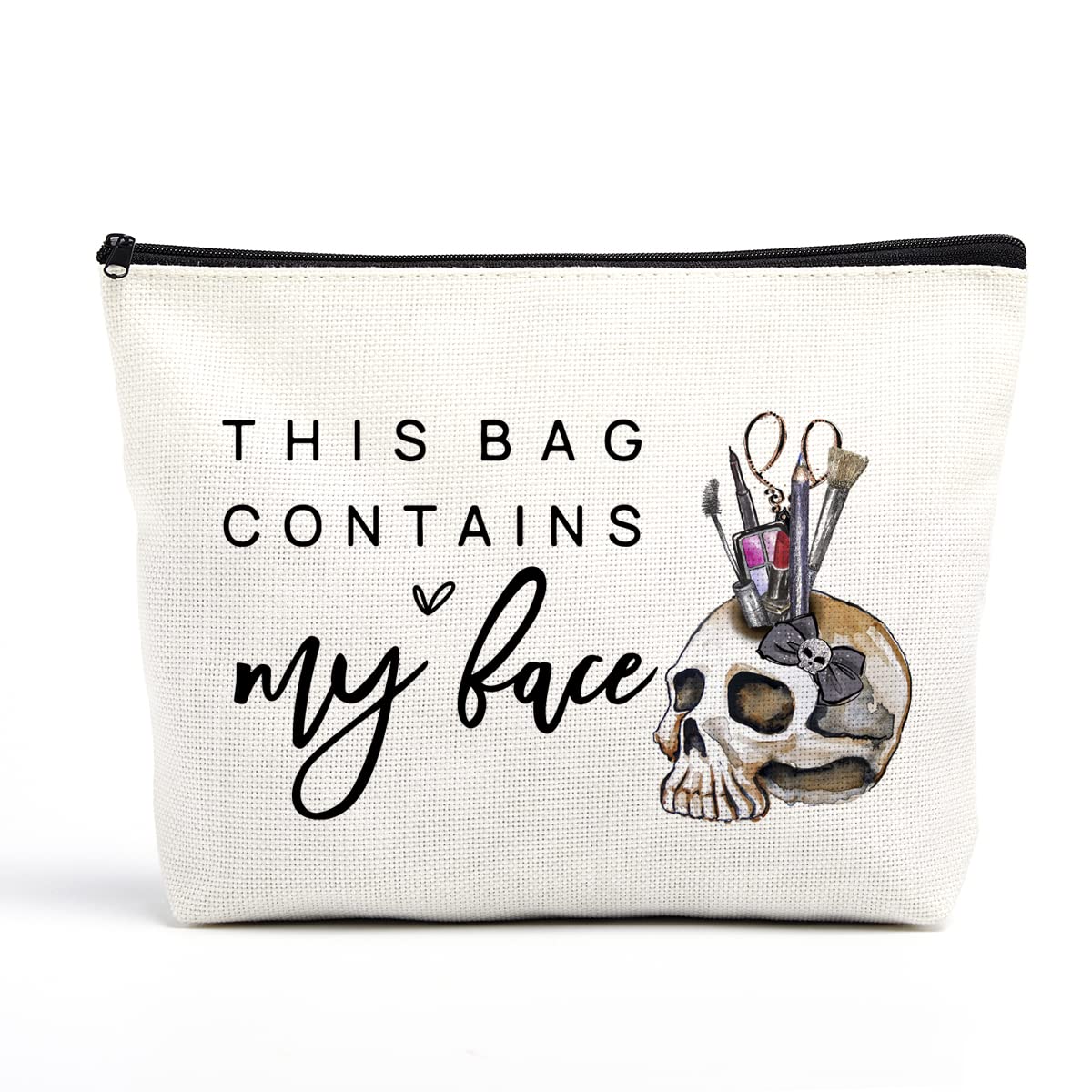 Witchy Makeup Bag for Women - Gothic Witchcraft Meditation Pouch, Halloween & Birthday Gift for Witch Lovers, Her Girlfriends, Tarot Beginners & Coven Sisters - Perfect for Spell Kits, Crystal Storage & Witchy Travel Accessories
