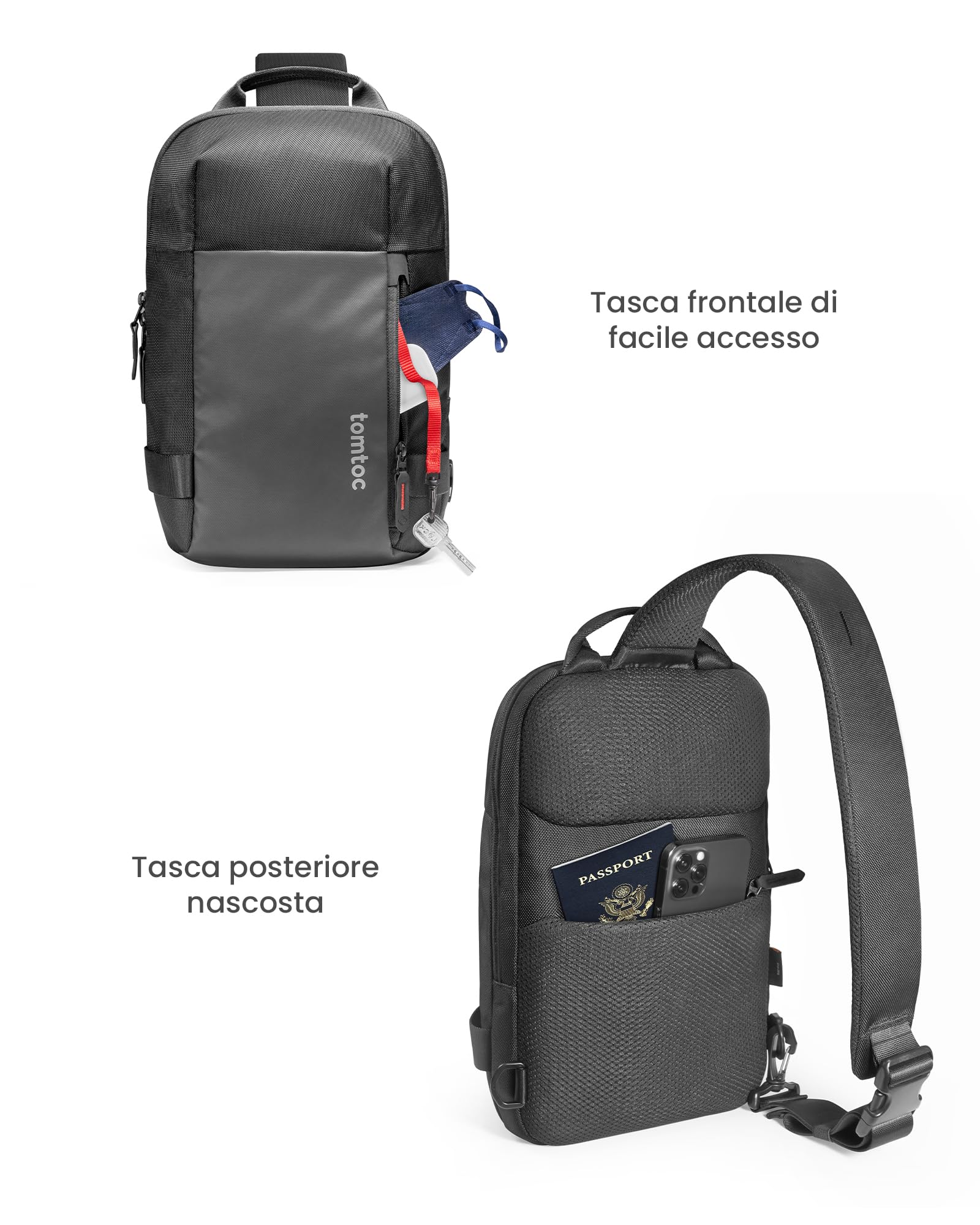 **tomtoc Compact EDC Sling Bag – Minimalist Crossbody Shoulder Bag for Nintendo Switch, 2024 11