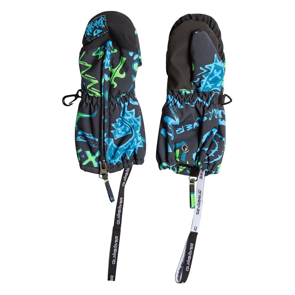 Quiksilver Indie Boys Ski Mittens - Waterproof & Warm Gloves for Kids - Tattoo/Black Design - Perfect for Snowboarding, Skiing & Winter Outdoor Activities