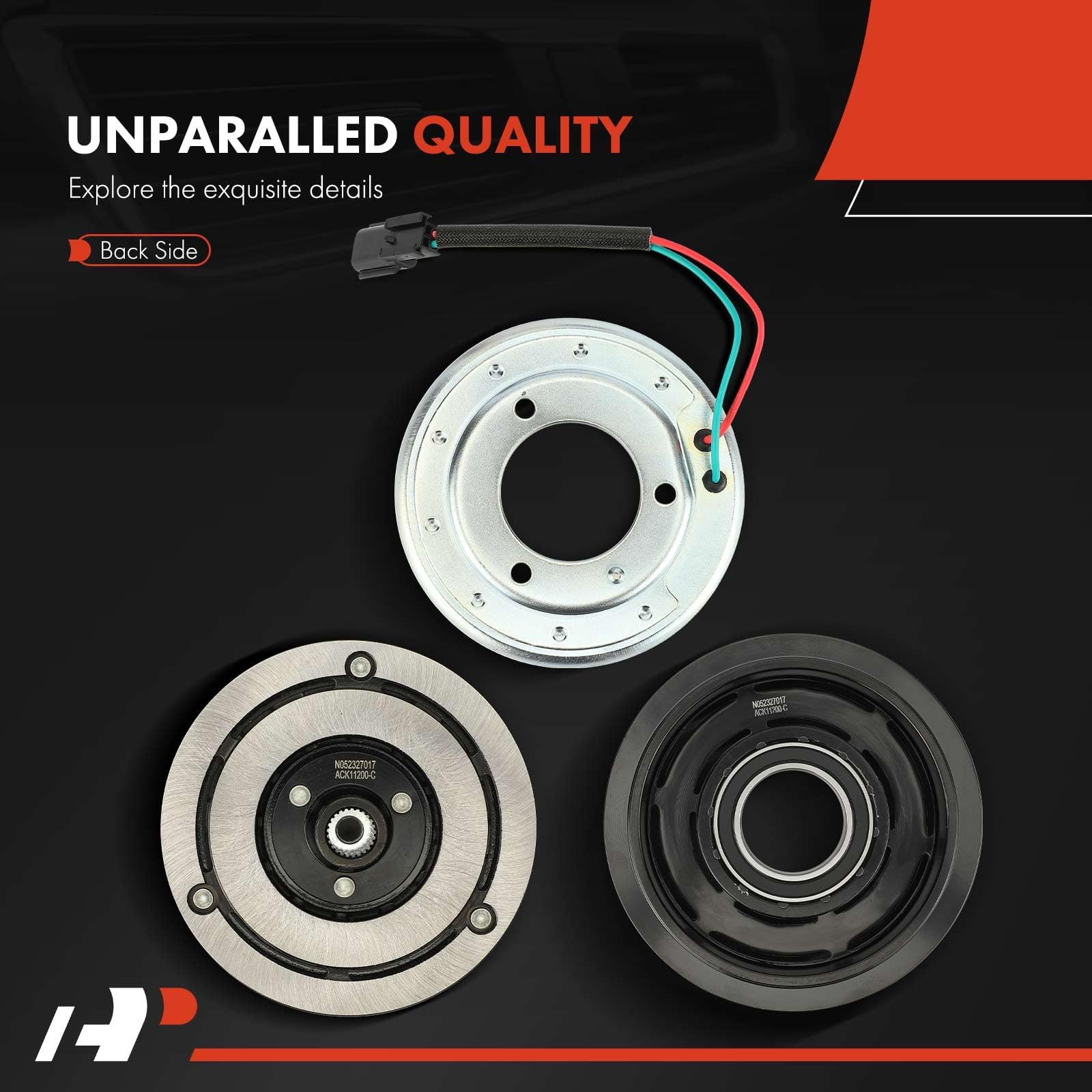 Premium A/C Compressor Clutch Kit for Nissan Rogue 2.5L 2008-2013 - Direct Replacement Part for Smooth Air Conditioning Performance - Perfect for Summer Driving & Road Trips