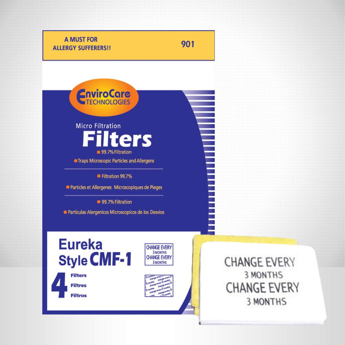 EnviroCare Eureka CMF 1 Dirt Cup Filters - 4 Pack Replacement Vacuum Filters for Eureka Vacuums | Perfect for Pet Hair, Allergies & Deep Cleaning
