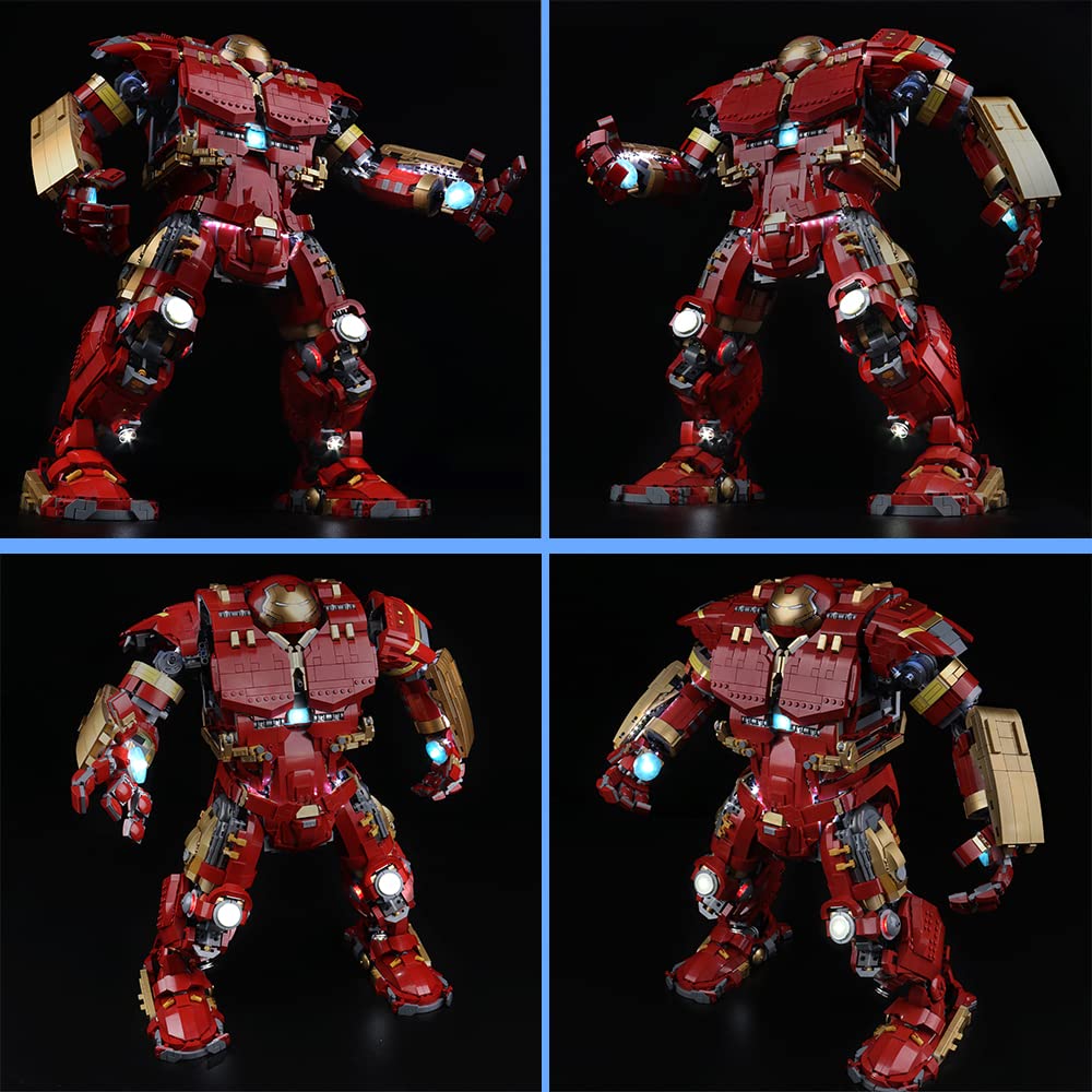 VONADO LED Light Kit for Lego Hulkbuster 76210 - DIY Lighting Set for Hulkbuster Lego Model (Lego Not Included) | Enhance Your Lego Display with Stunning LED Effects for Home Decor & Collectibles