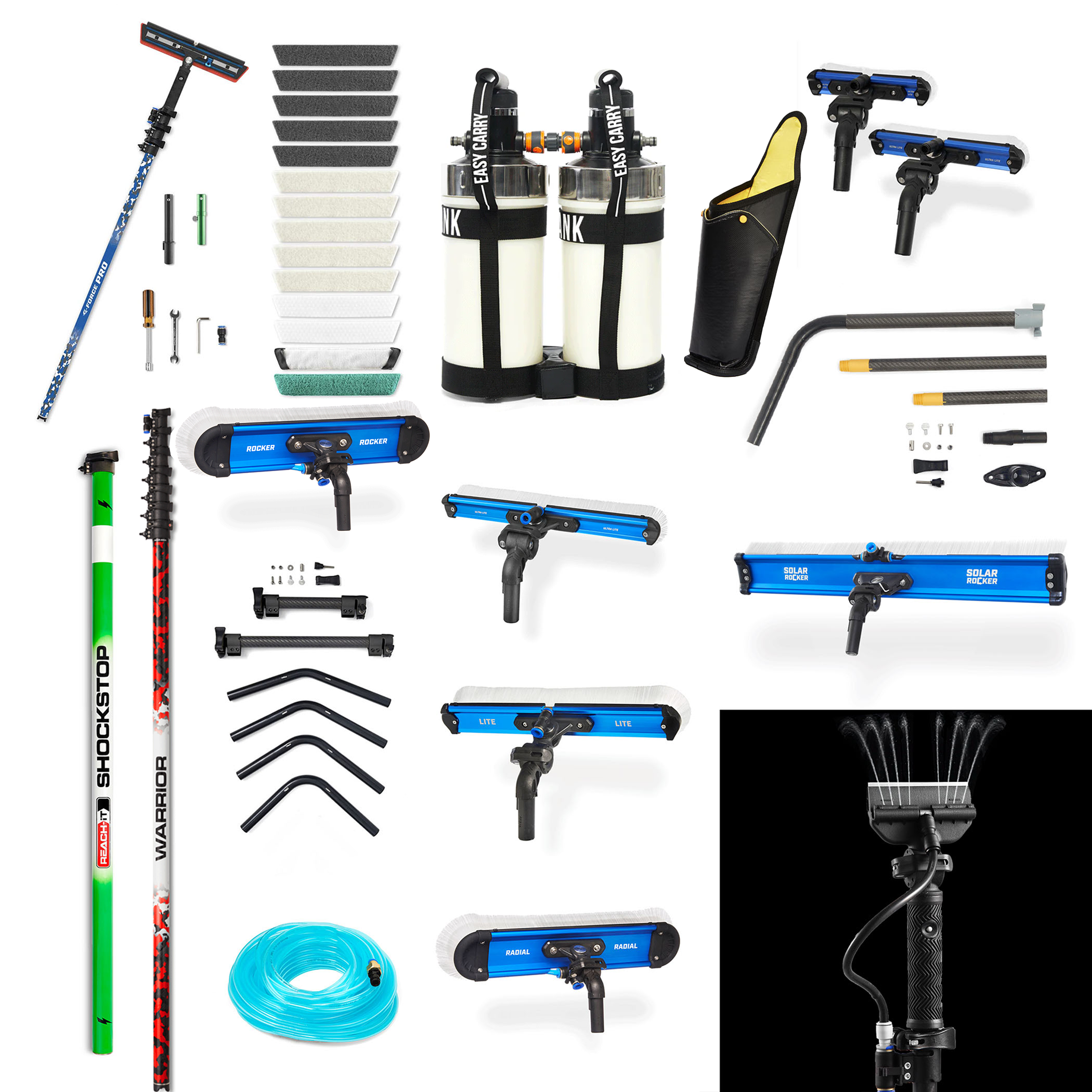 REACH Professional Extendable Pole Pack - Telescopic Pole for Cleaning, Painting & Maintenance - Perfect for High Ceilings, Walls & Hard-to-Reach Areas