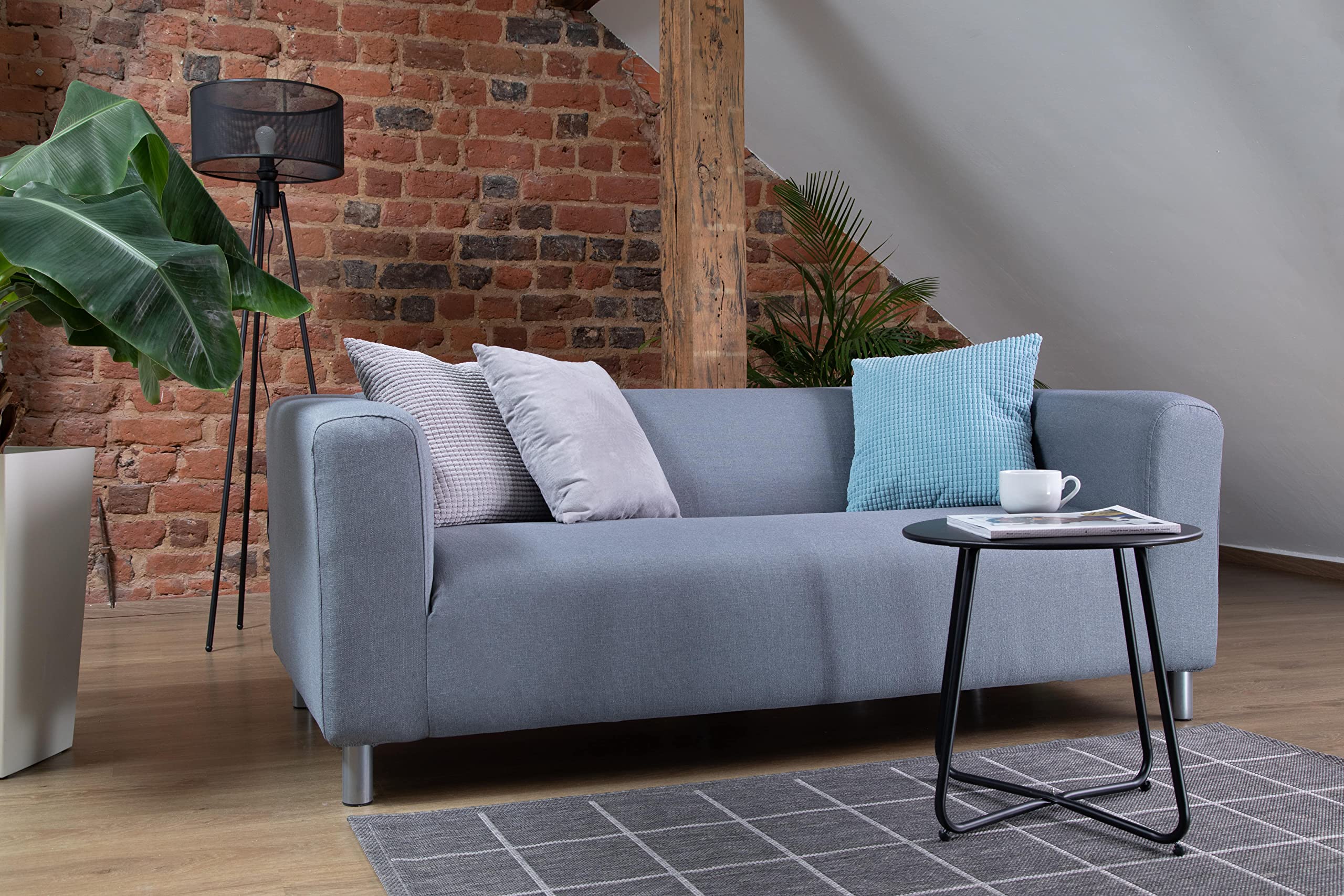 TLYESD Klippan Loveseat Cover Replacement for IKEA Sofa - Stretchable Dark Grey Couch Slipcover | Perfect for Home, Office & Apartment Furniture Protection