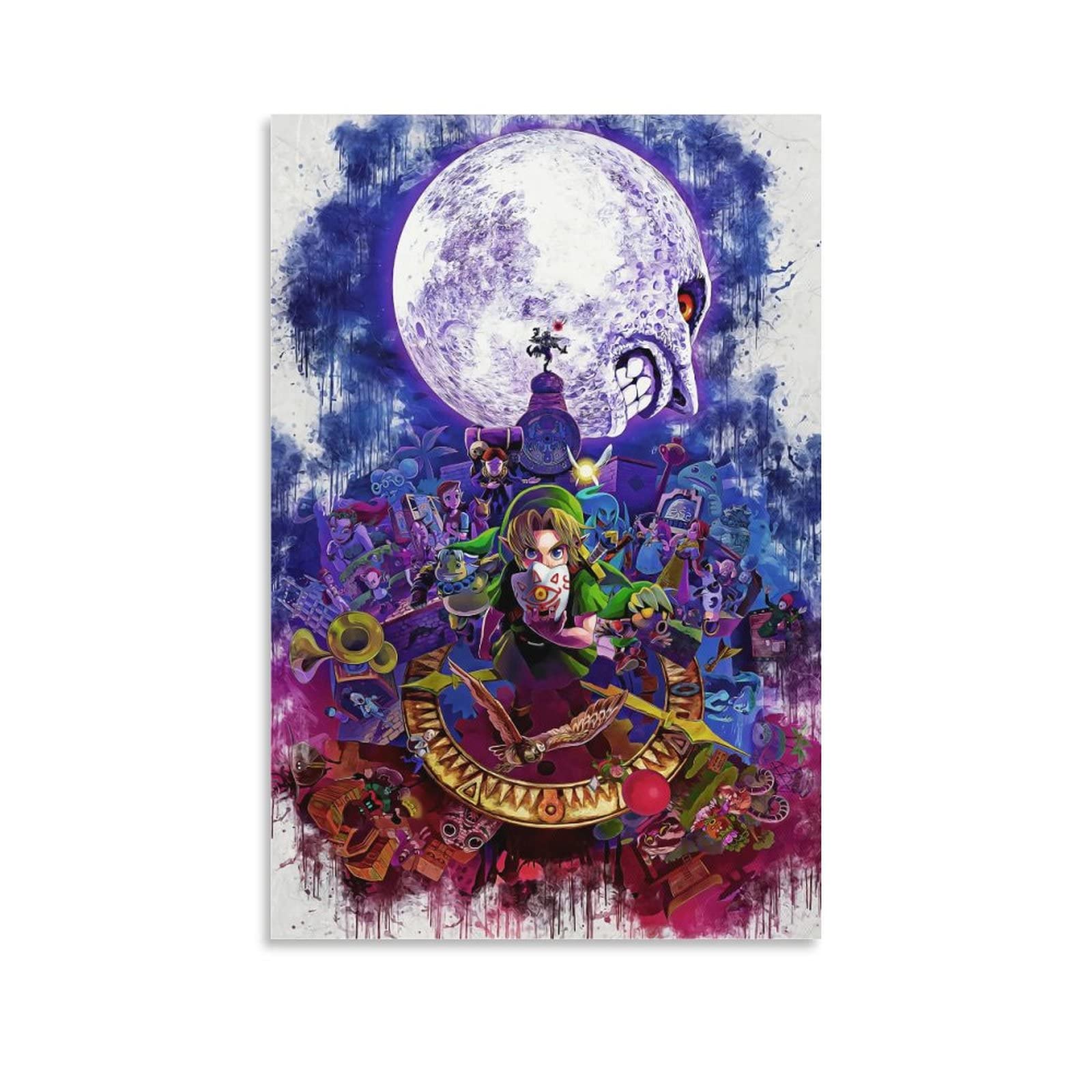 Legend of Zelda Poster Set - 8x12 Inch (20x30cm) Canvas Wall Art for Living Room & Bedroom Decor | Video Game Themed Home Decoration | Perfect for Gamers & Anime Fans