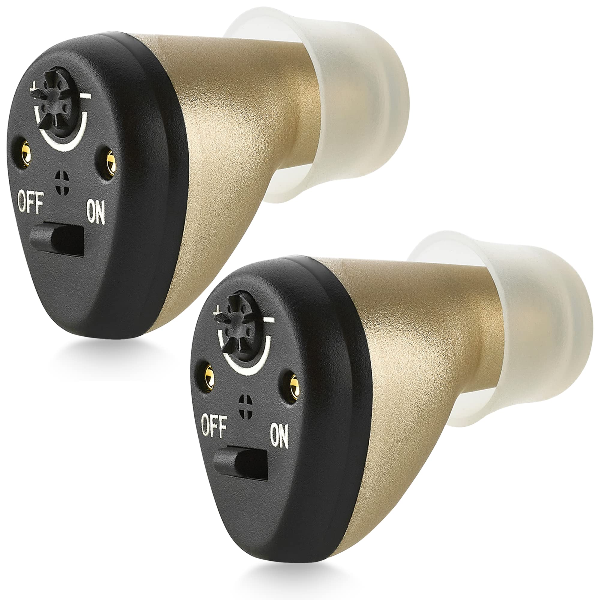 MEDca Rechargeable CIC Hearing Aids - Nearly Invisible Digital Hearing Amplifiers with Noise Cancelling & Feedback Reduction (Pair) - Perfect for Seniors, Meetings & Noisy Environments
