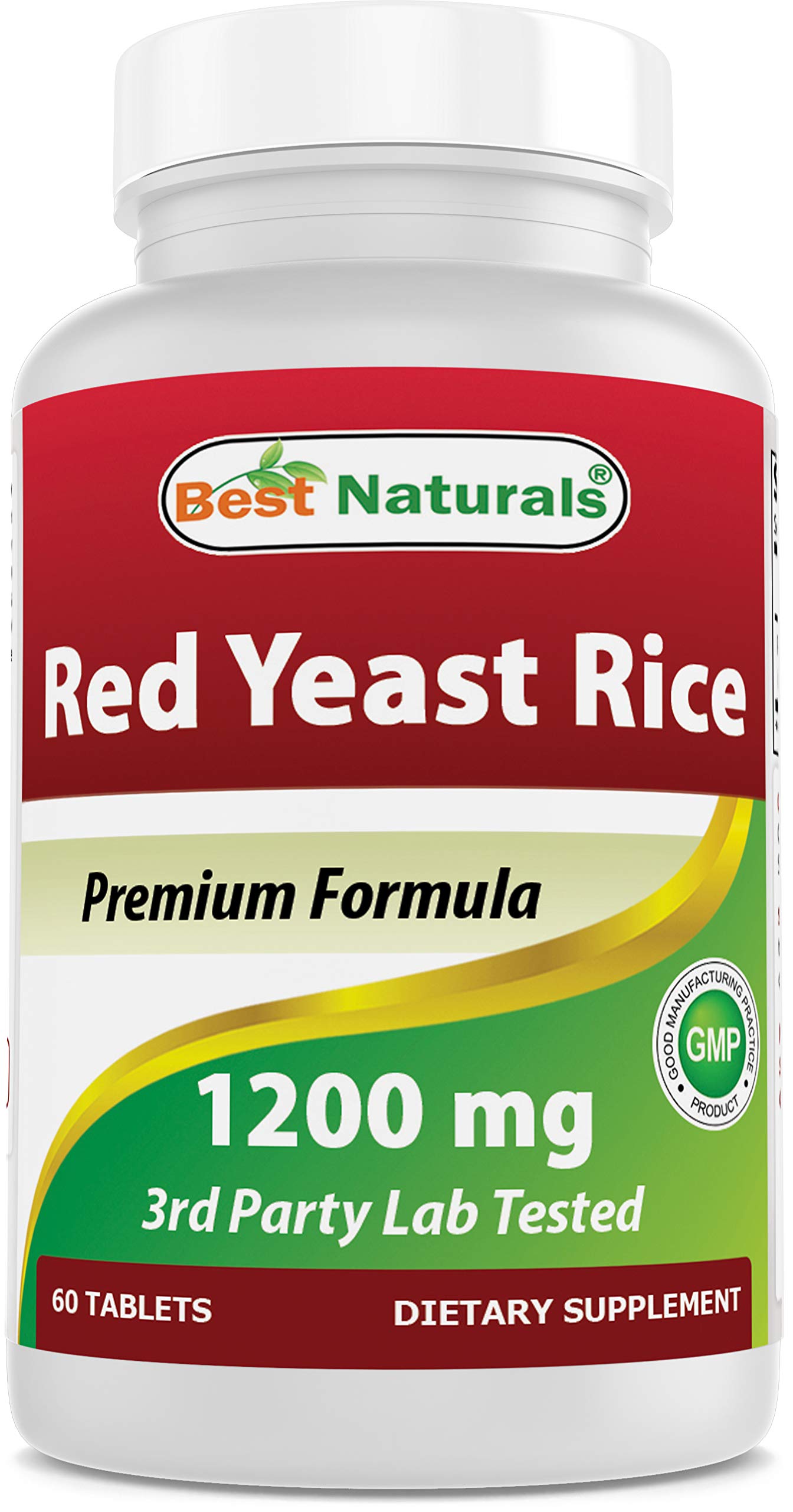 Best Naturals Red Yeast Rice Supplement 1200mg - 60 Tablets (Citrinin Free) for Cholesterol Support & Heart Health - Supports Cardiovascular Wellness Naturally