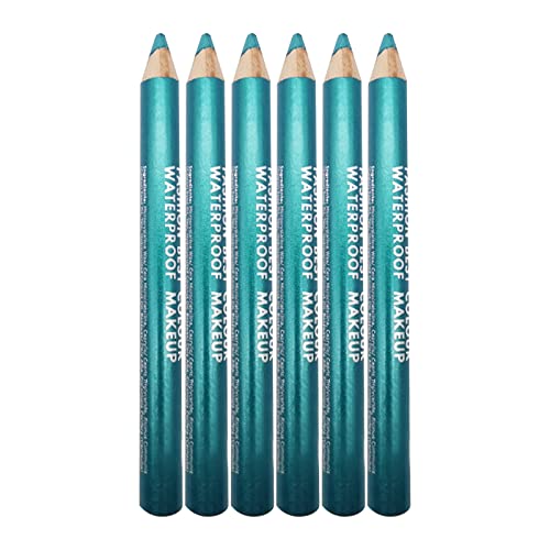 6 Pack Glitter Eyeshadow Stick Set - Soft & Smooth Highlighter Pencil with Sharpener for Easy Eye Brightening & Nail Art - Perfect for Party Makeup & DIY Nail Designs