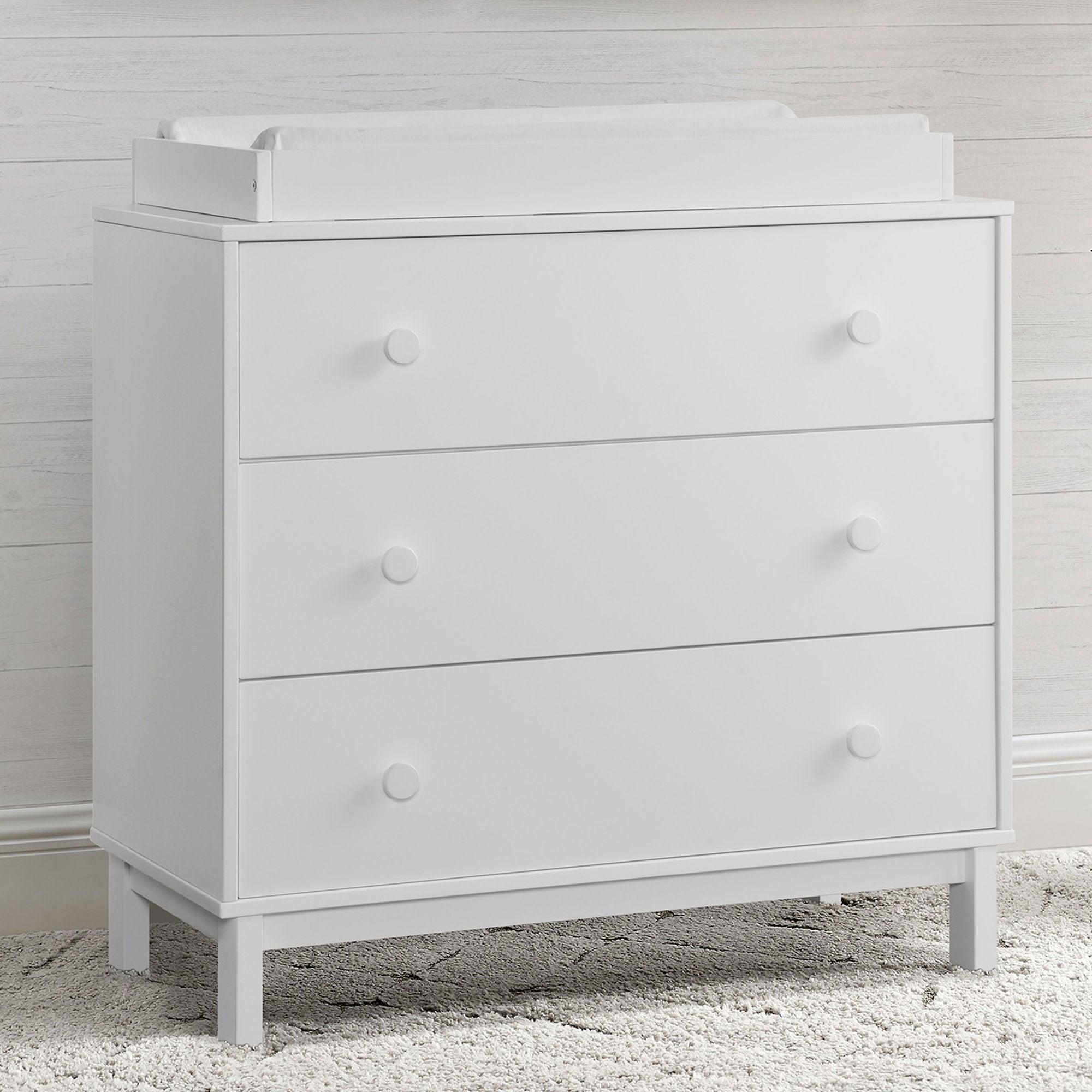 BabyGap Legacy 3-Drawer Dresser with Secure Interlocking Drawers - Nursery Storage Solution for Baby Clothes, Blankets & Essentials