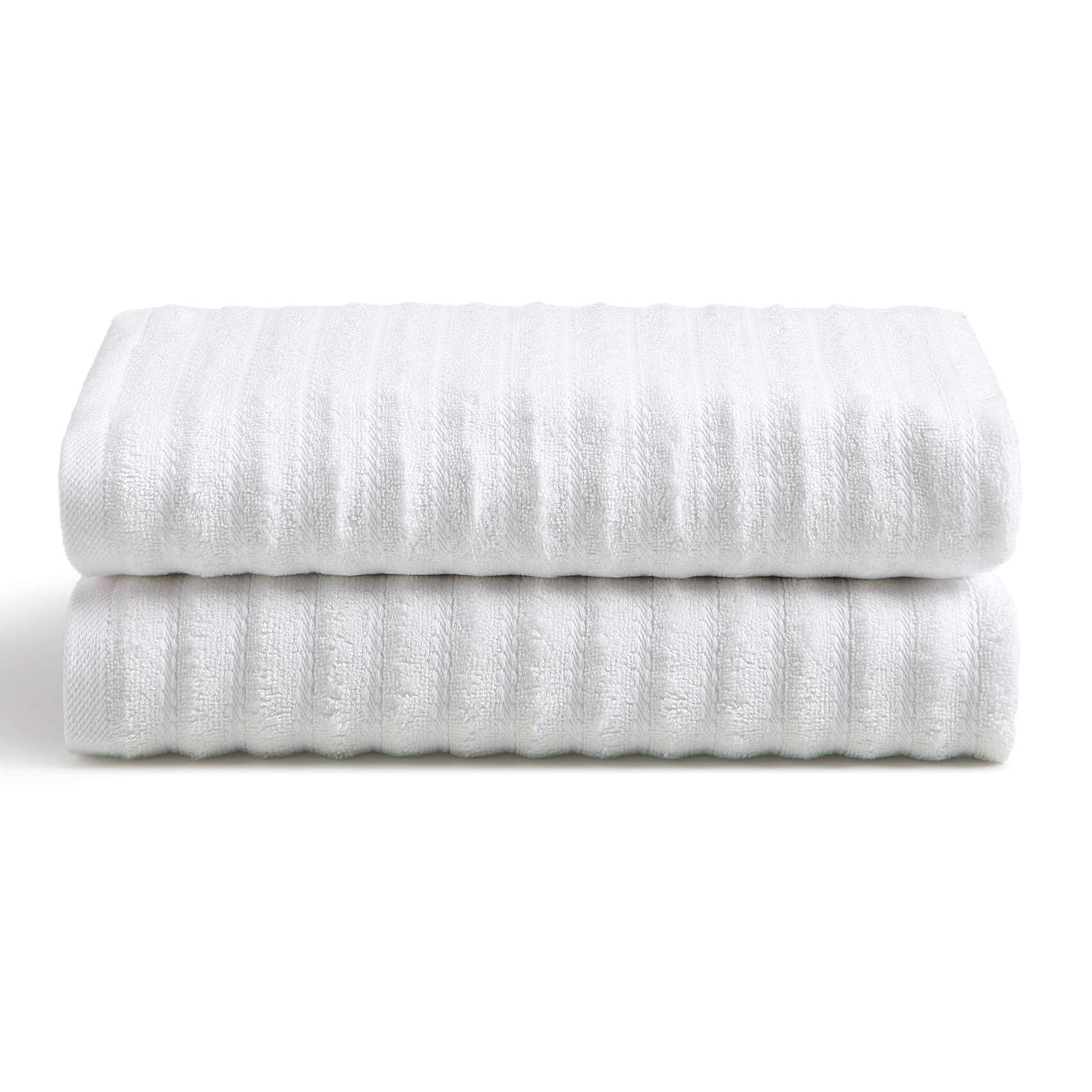 Luxury Bamboo Rayon Blend 2-Pack Bath Towel Set - Ultra Soft, Absorbent & Quick Drying - 27
