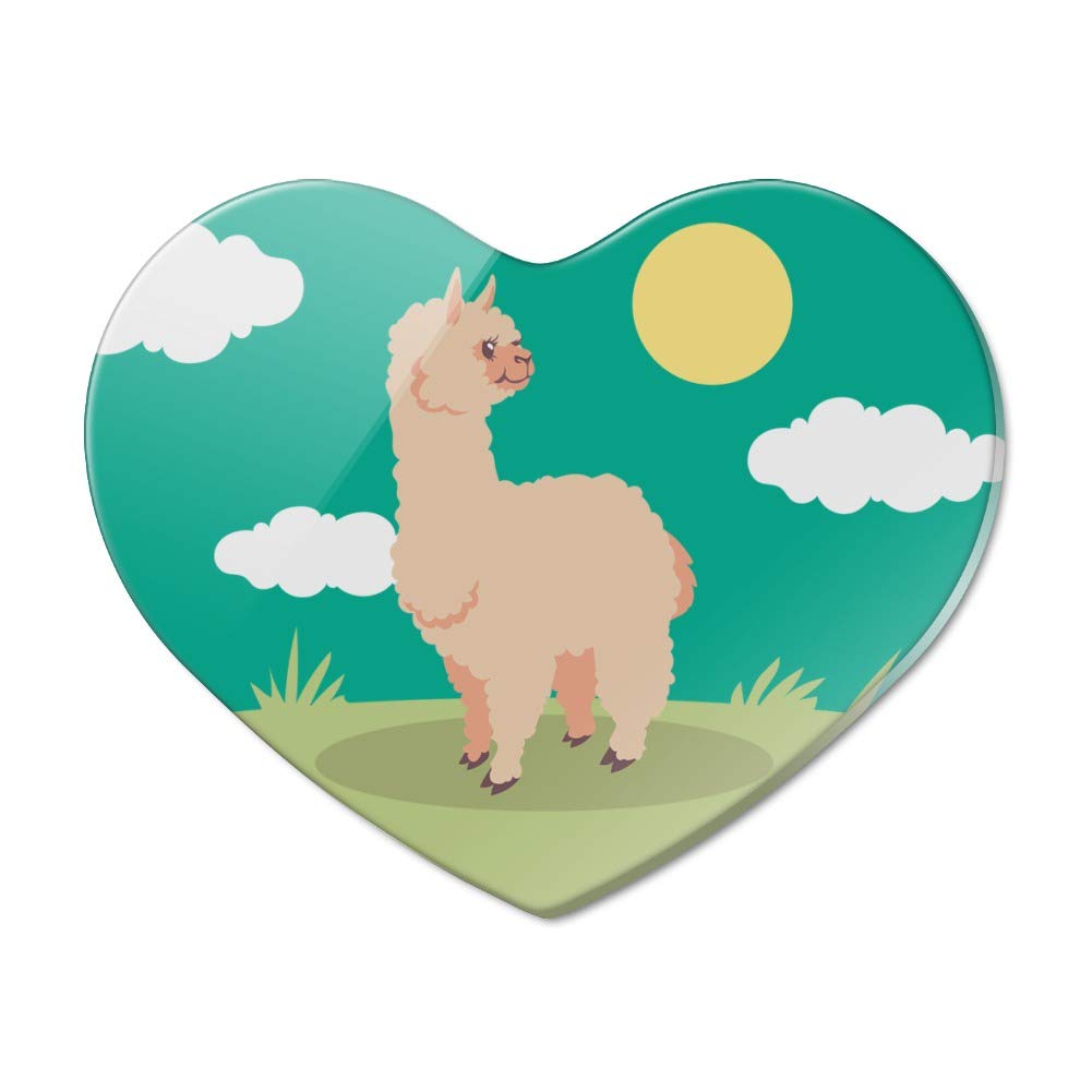 Adorable Alpaca Heart Acrylic Fridge Magnet - Cute Fluffy Animal Decor for Kitchen, Office & Dorm Room - Perfect Refrigerator Accessory for Home Organization & Memo Notes