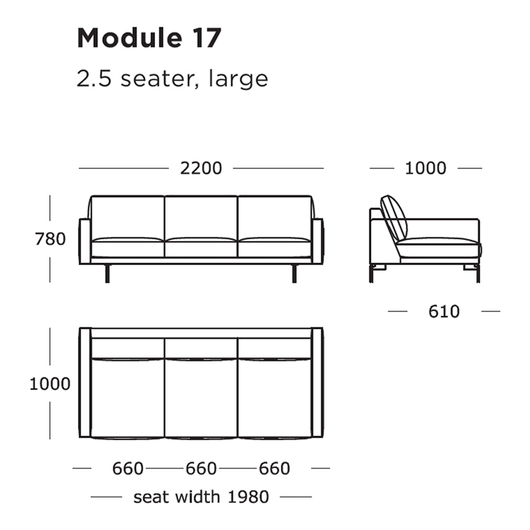 Modular Sofa Edge V1 - 17 to 24 Seating Configurations for Living Room, Lounge & Office Spaces