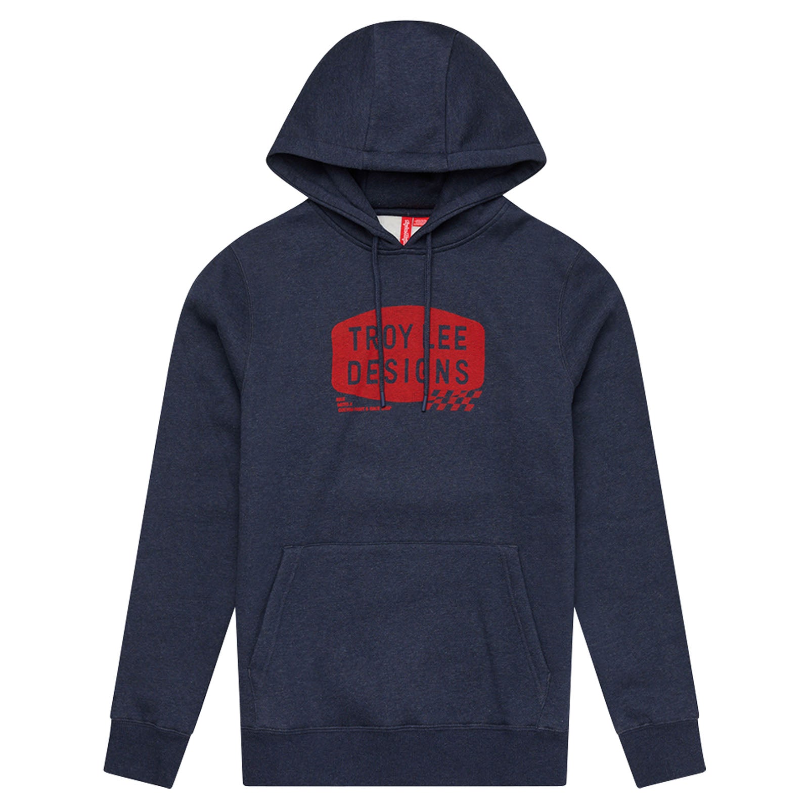 Men's Pullover Hoodie with Stamp Design - Navy Heather Color | Comfortable Casual Wear for Everyday & Outdoor Activities