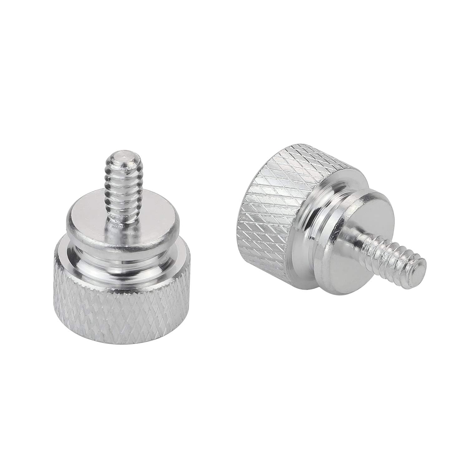 10Pcs Computer PC Case 6-32 Fully Threaded Knurled Thumb Screws - Silver Metal Case Screws for PC Build, Server Rack & Electronics Repair - Easy Grip & Tool-Free Installation