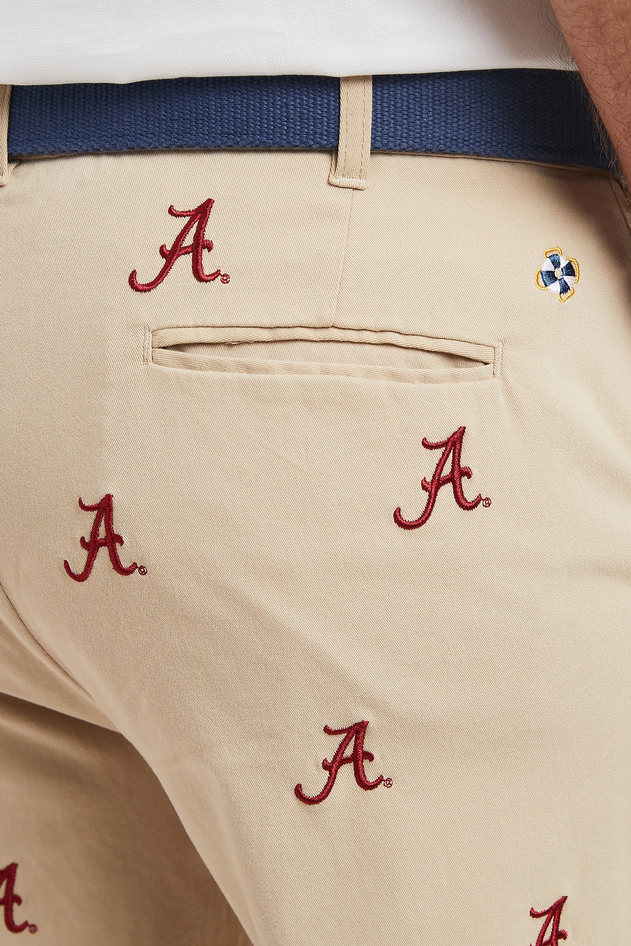 Alabama Collegiate Stretch Twill Pants for Men - Comfortable Khaki Casual Trousers for School, Work & Everyday Wear