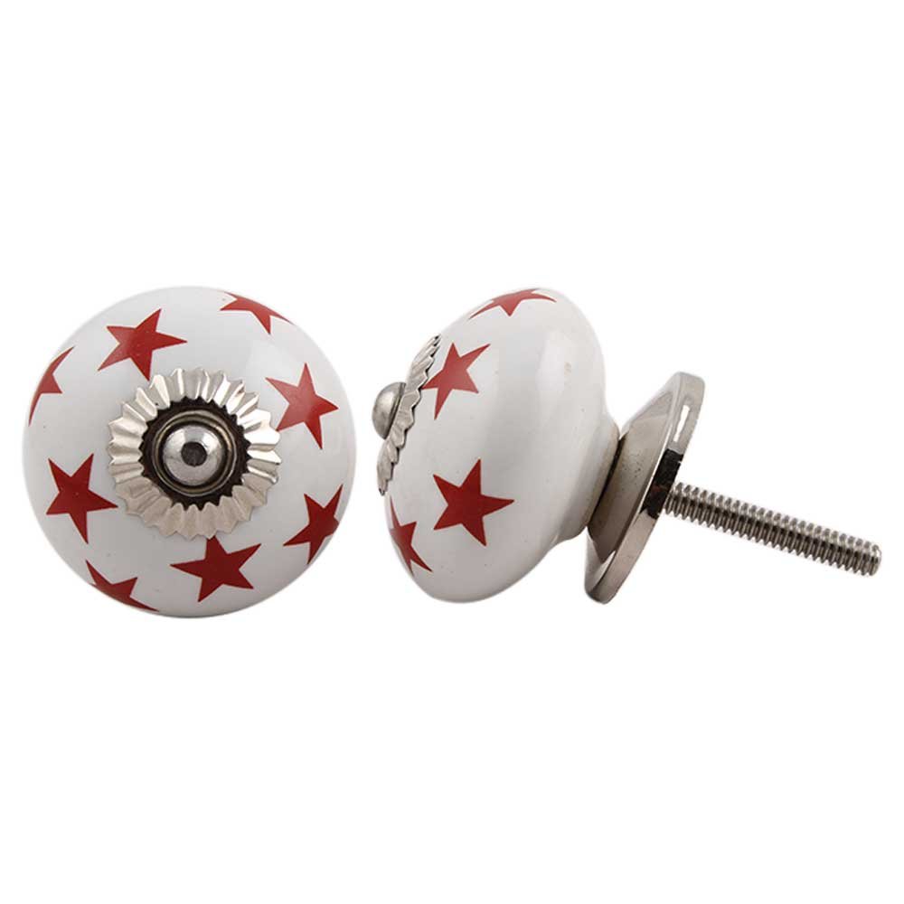 12 Pack Ceramic Star White Drawer Knobs - Elegant Kitchen Cabinet Hardware & Dresser Pulls for Home Decor - Perfect for Cabinets, Drawers, and Furniture Upgrades
