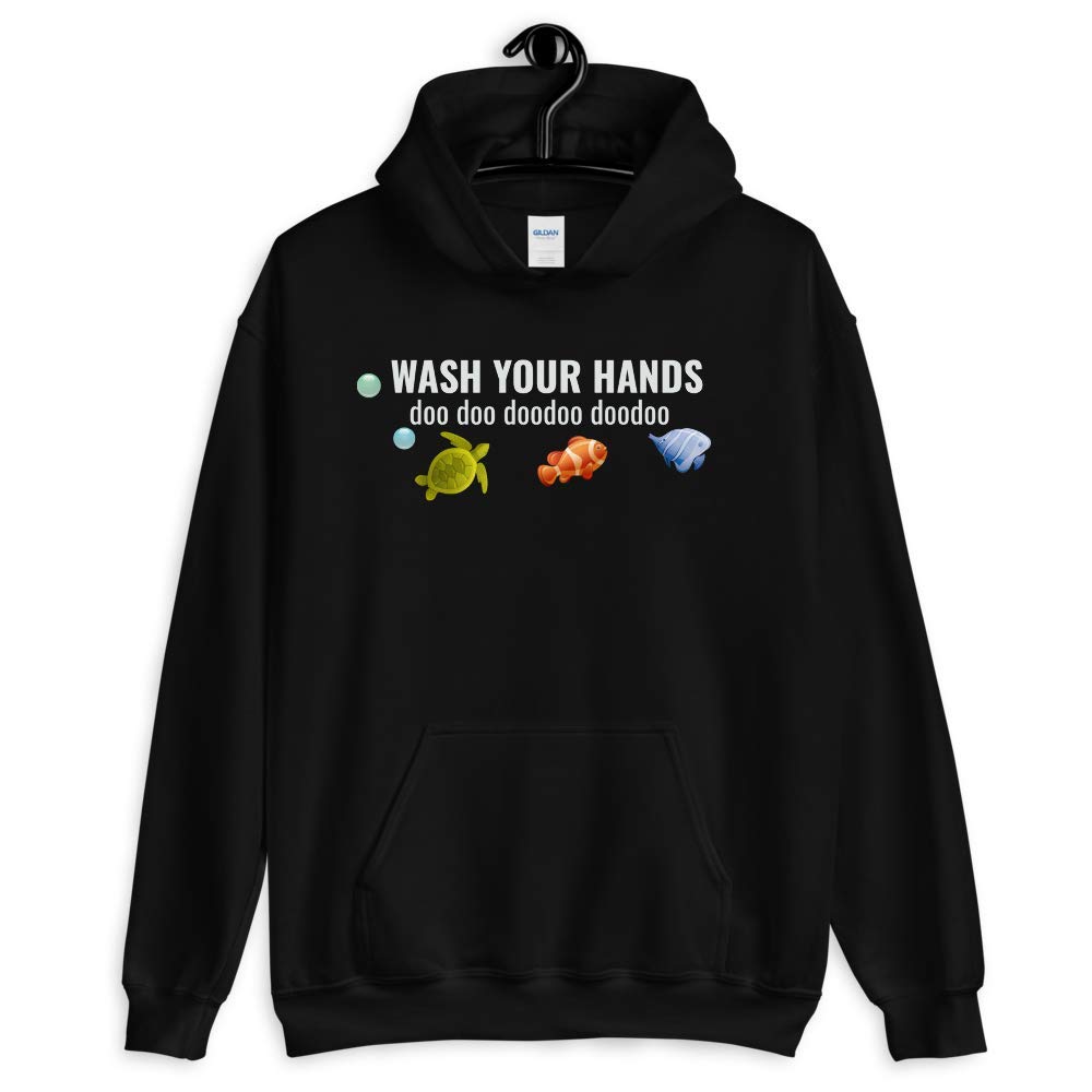 Quarantine Gifts for Friends - Social Distancing Apparel - Funny Wash Your Hands Hoodie Sweatshirt - Perfect for Pandemic Safety & Stay at Home Comfort