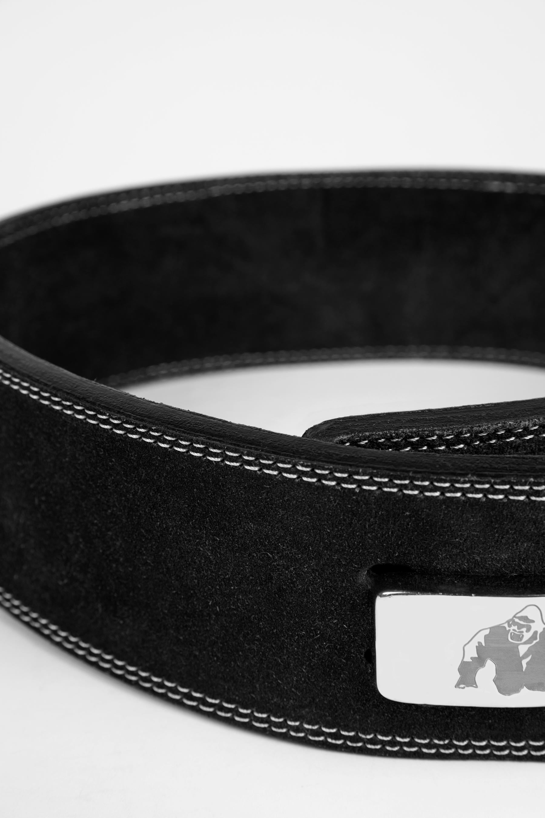 GW 4 Inch Premium Leather Weightlifting Belt - Heavy Duty Powerlifting & CrossFit Gym Belt for Men & Women - Perfect for Deadlifts, Squats & Strength Training (Black)