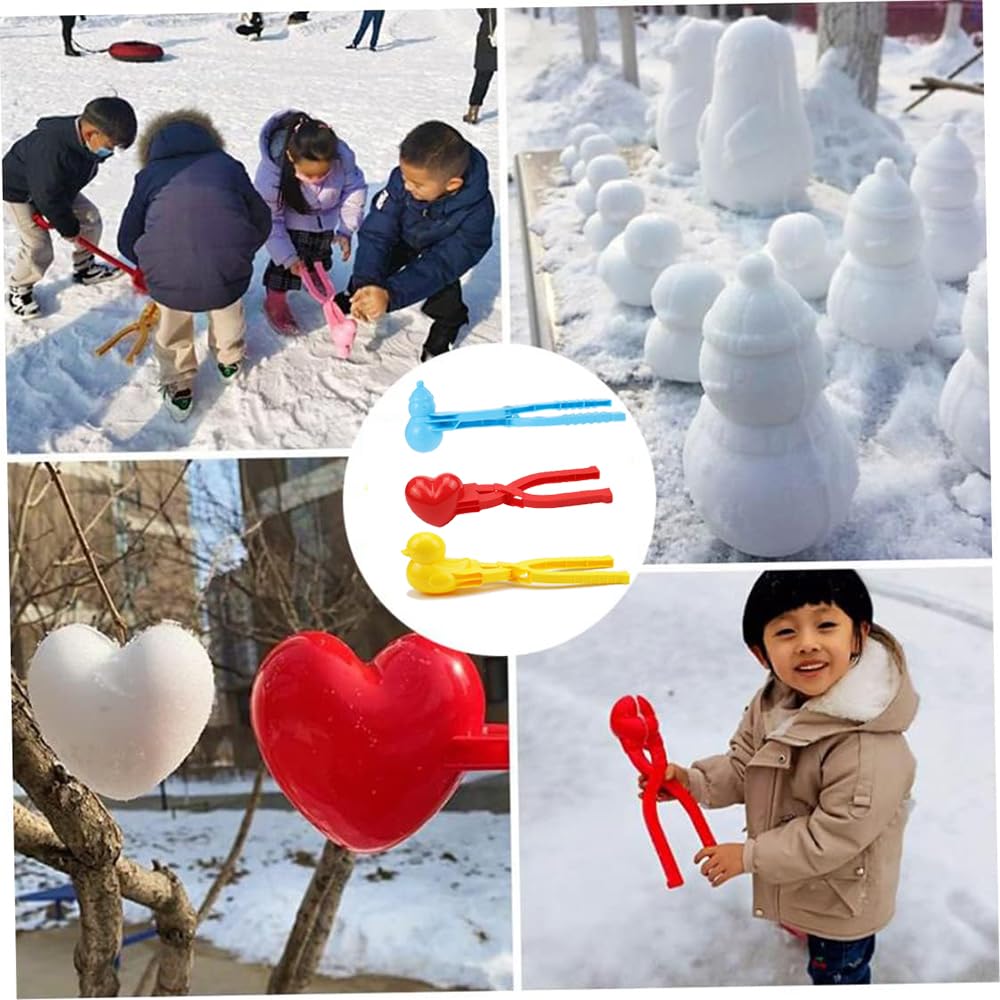 3-Piece Animal Rice Mold Maker Set - Duck, Heart & Snowman Sushi Shaper Kit with Spoon | DIY Bento Box Decorations for Kids Lunch, Party Snacks & Japanese Cuisine