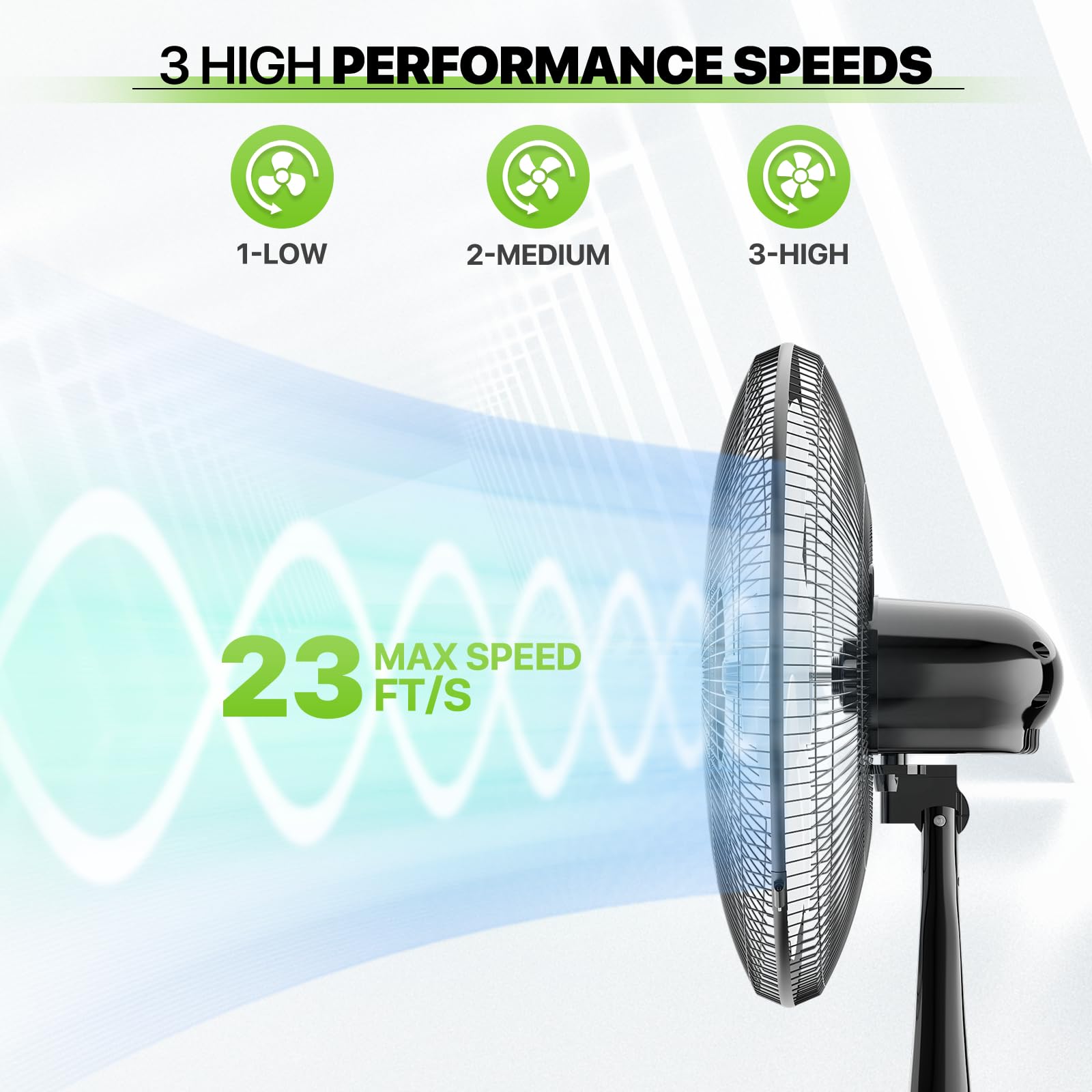 Magshion 17-Inch Oscillating Quiet Pedestal Fan with Remote Control, Timer, Adjustable Tilt Head, 3 Speed Settings - Ideal for Home, Bedroom, Office & Living Room Cooling (Black)
