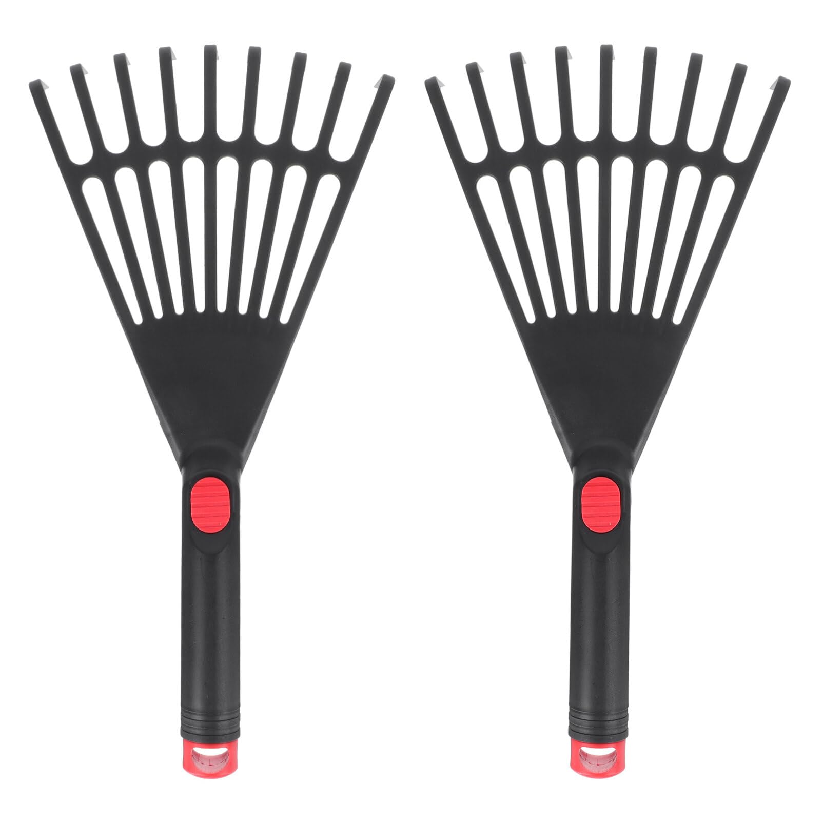 Cabilock 2-Piece Garden Hand Rake Set - Plastic Leaf Rake for Gardening, Weeding & Lawn Care - Perfect for Small Gardens, Flower Beds & Yard Cleanup