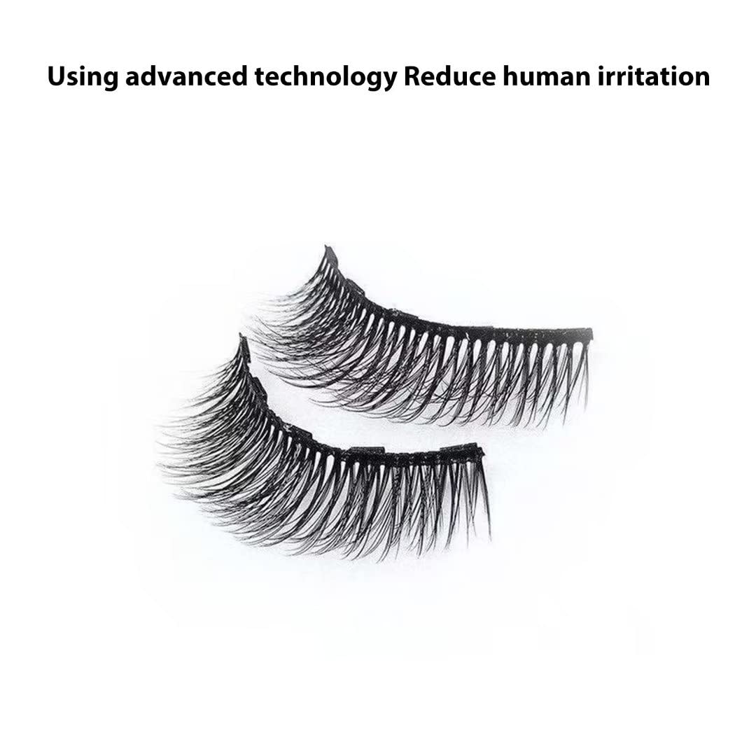 5 Pairs Magnetic Eyelashes with Eyeliner & Tweezer Set - Long Lasting Waterproof False Lashes for Natural Look - Perfect for Daily Wear, Parties & Special Occasions