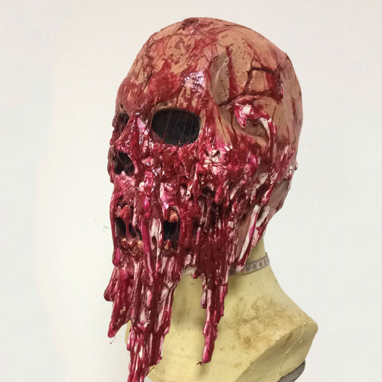 Scary Halloween Latex Mask - Realistic Horror Costume Accessory for Spooky Parties & Haunted House Events
