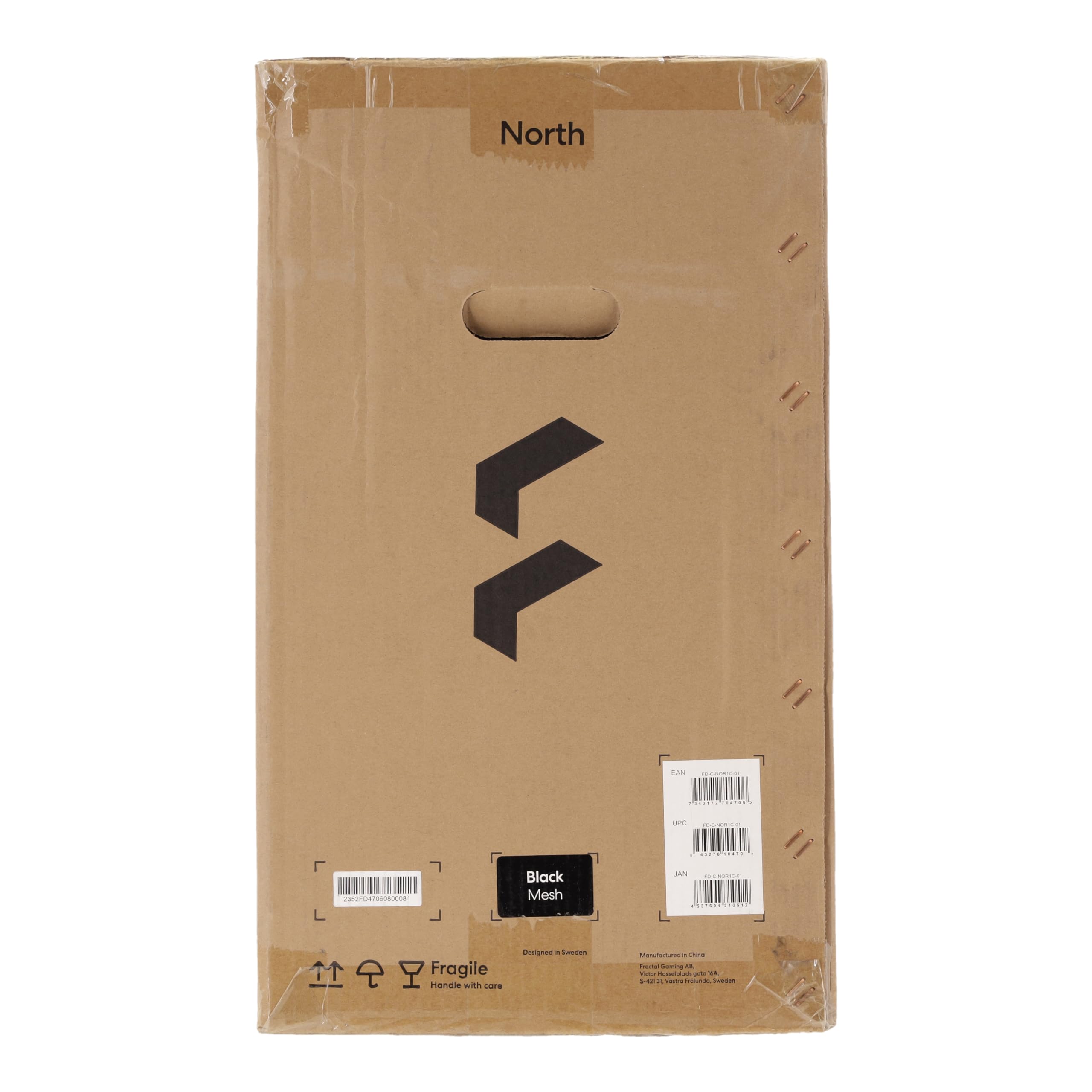 Fractal Design North ATX Mid Tower PC Case - Genuine Walnut Wood Front Panel, Mesh Side Panels, 2x140mm PWM Fans, USB-C - Premium Airflow Gaming Case (Charcoal Black) - Perfect for High-Performance Gaming PCs and Workstation Builds