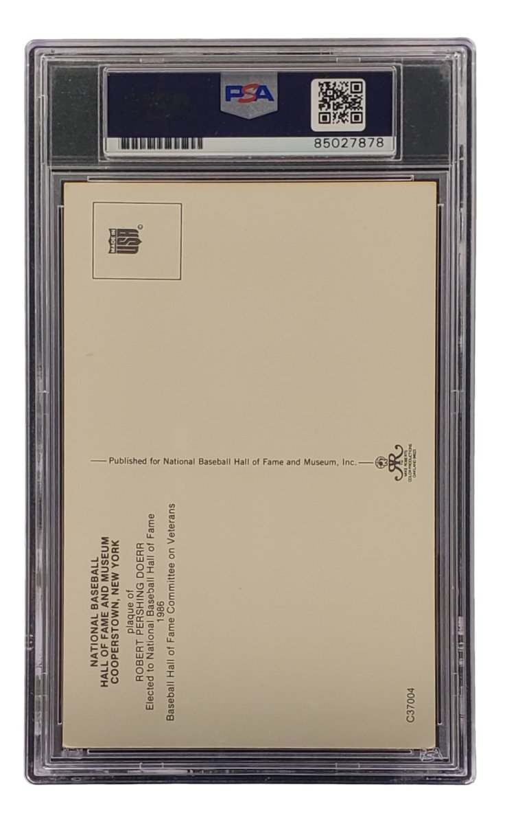 Bobby Doerr Autographed 4x6 Boston Red Sox Hall of Fame Plaque Card with PSA/DNA Certification #85027878 - Perfect for Baseball Memorabilia Collectors and Red Sox Fans Display