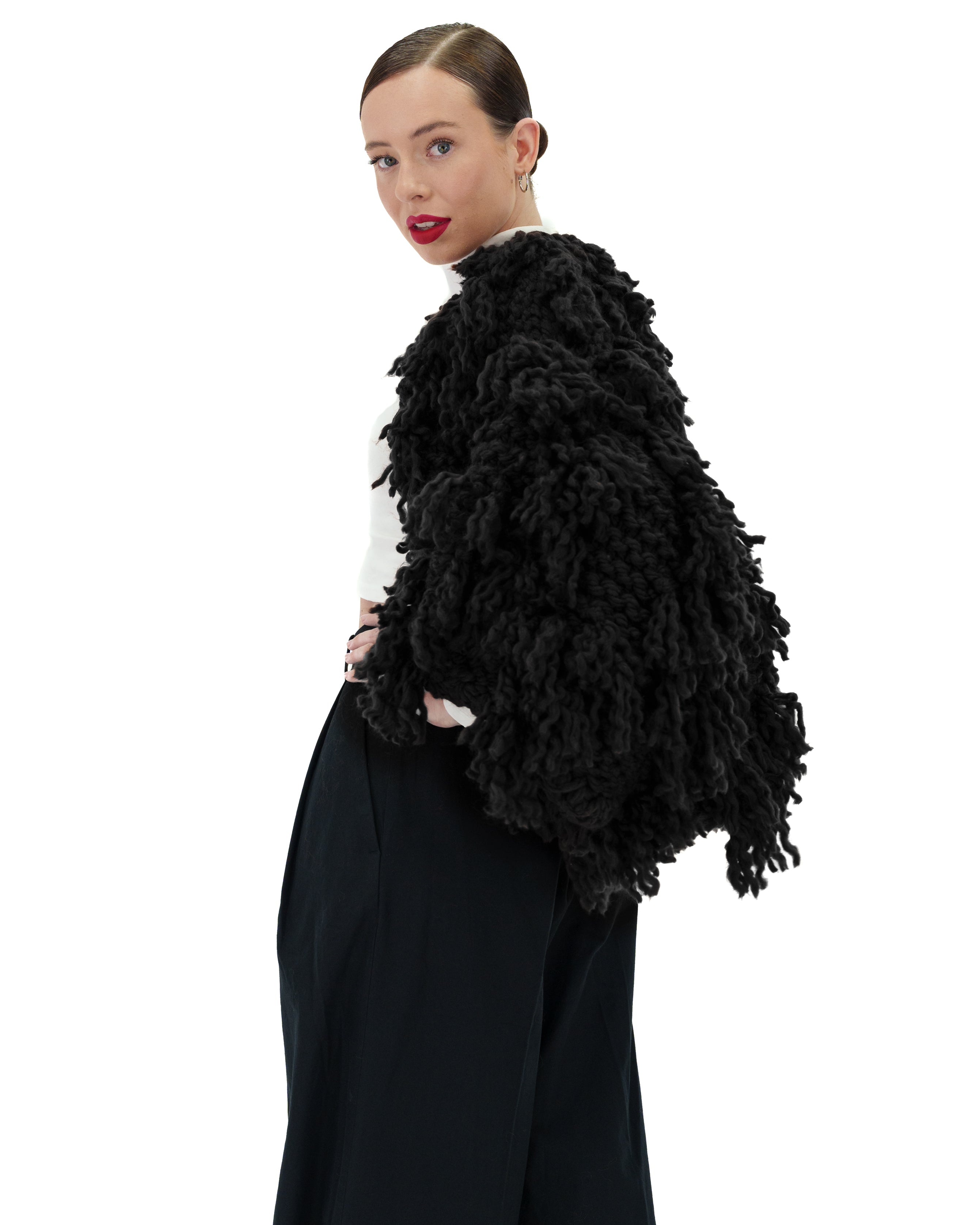 Women's Soft Fur-Like Cardigan - Cozy Winter Knit Sweater for Casual Wear, Office & Lounge