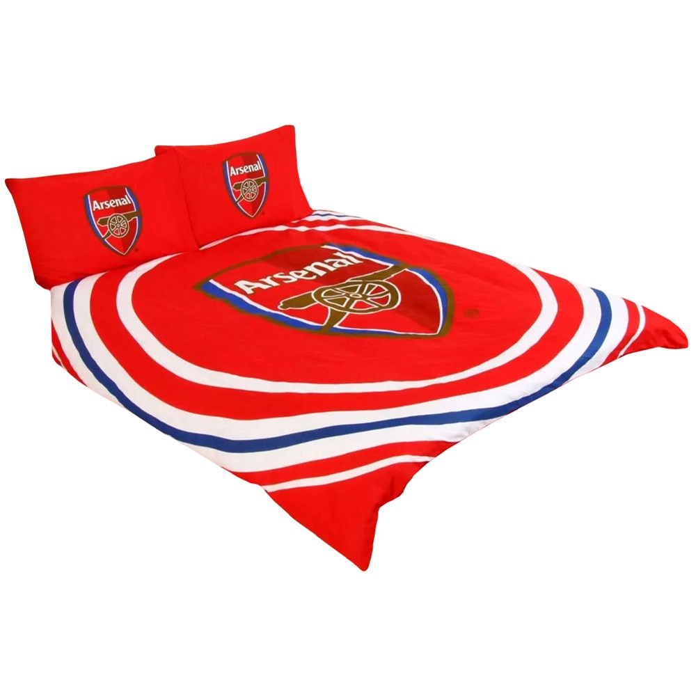 Arsenal FC Double Duvet Cover Set - 100% Cotton Football Bedding for Fans - Perfect for Game Nights & Teen Bedrooms