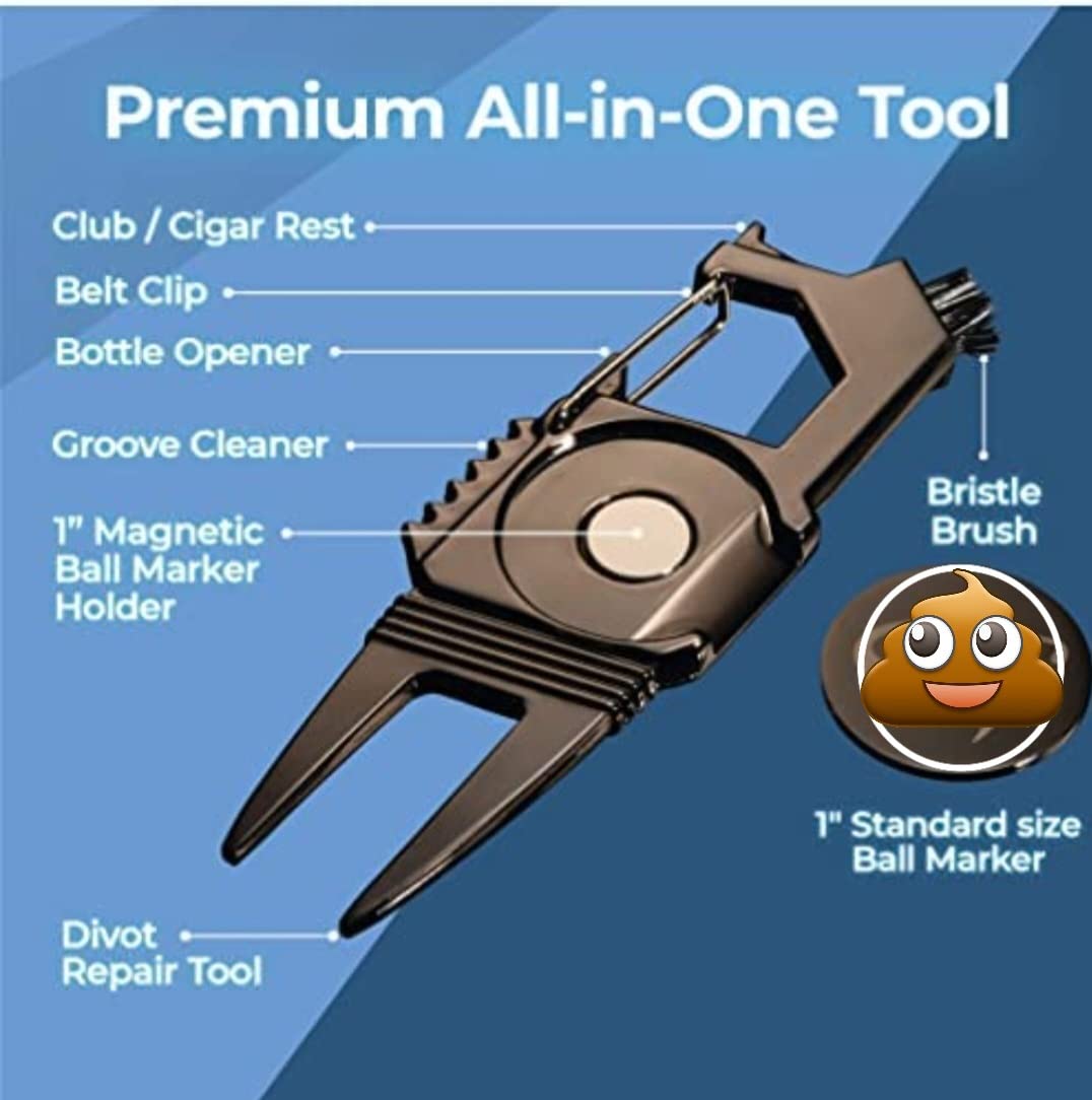 Premium Golf Divot Tool with Magnetic Ball Marker - Multi-Functional Golf Accessory for Quick Greens Repair - Perfect for Golfers to Easily Attach to Bag or Belt - Ideal for Course Maintenance & Practice Sessions
