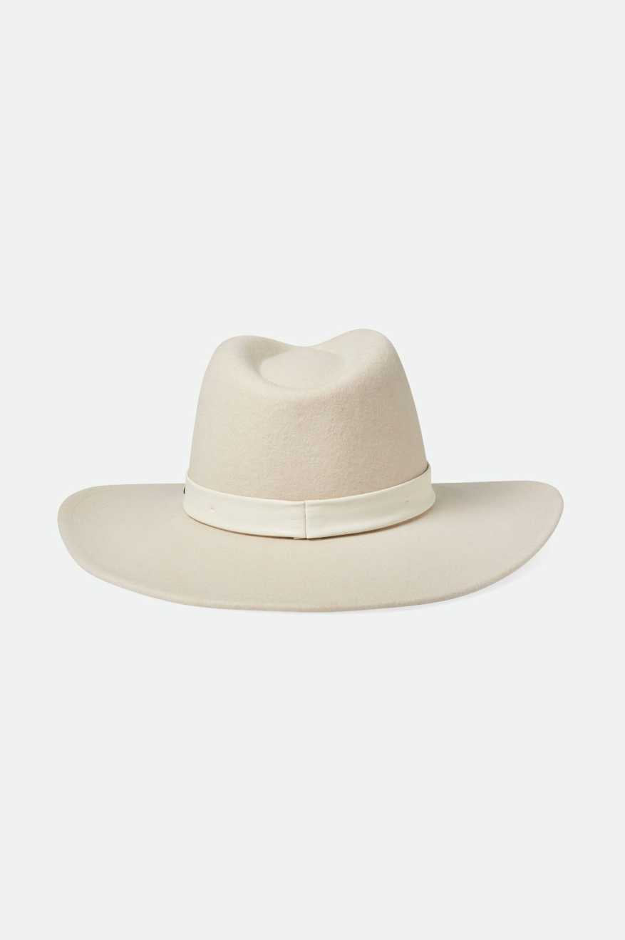 Harper Felt Hat for Women - Soft Dove Gray Wool Fedora with Wide Brim - Perfect for Outdoor Activities, Weddings, and Fashion Events