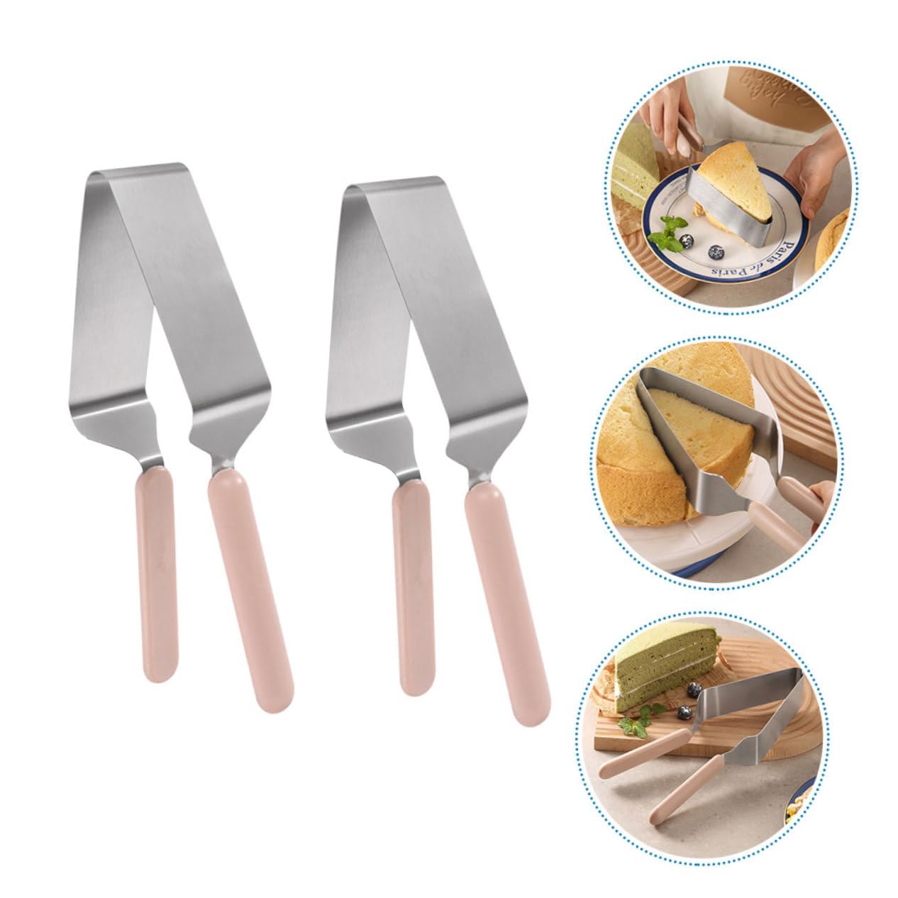 Triangle Cake Transfer Separator - Stainless Steel Cake Divider Tool for Perfect Slices | Ideal for Birthday Parties, Weddings & Baking Enthusiasts